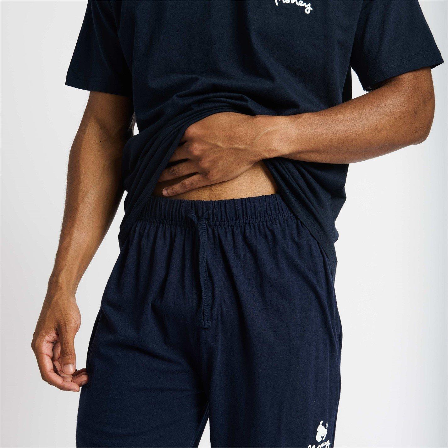 Azul marino - Money - Combo Logo Drawstring Long Lounge Twin Set - 5