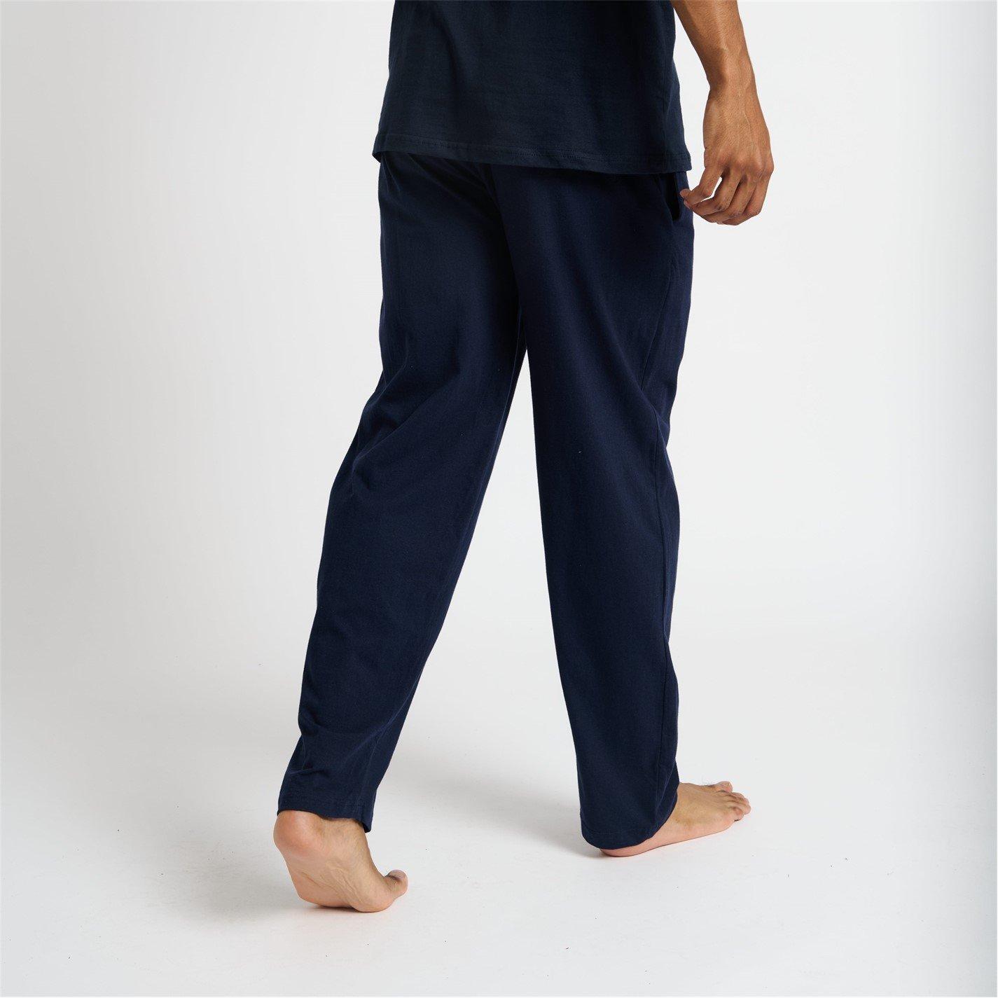 Azul marino - Money - Combo Logo Drawstring Long Lounge Twin Set - 7