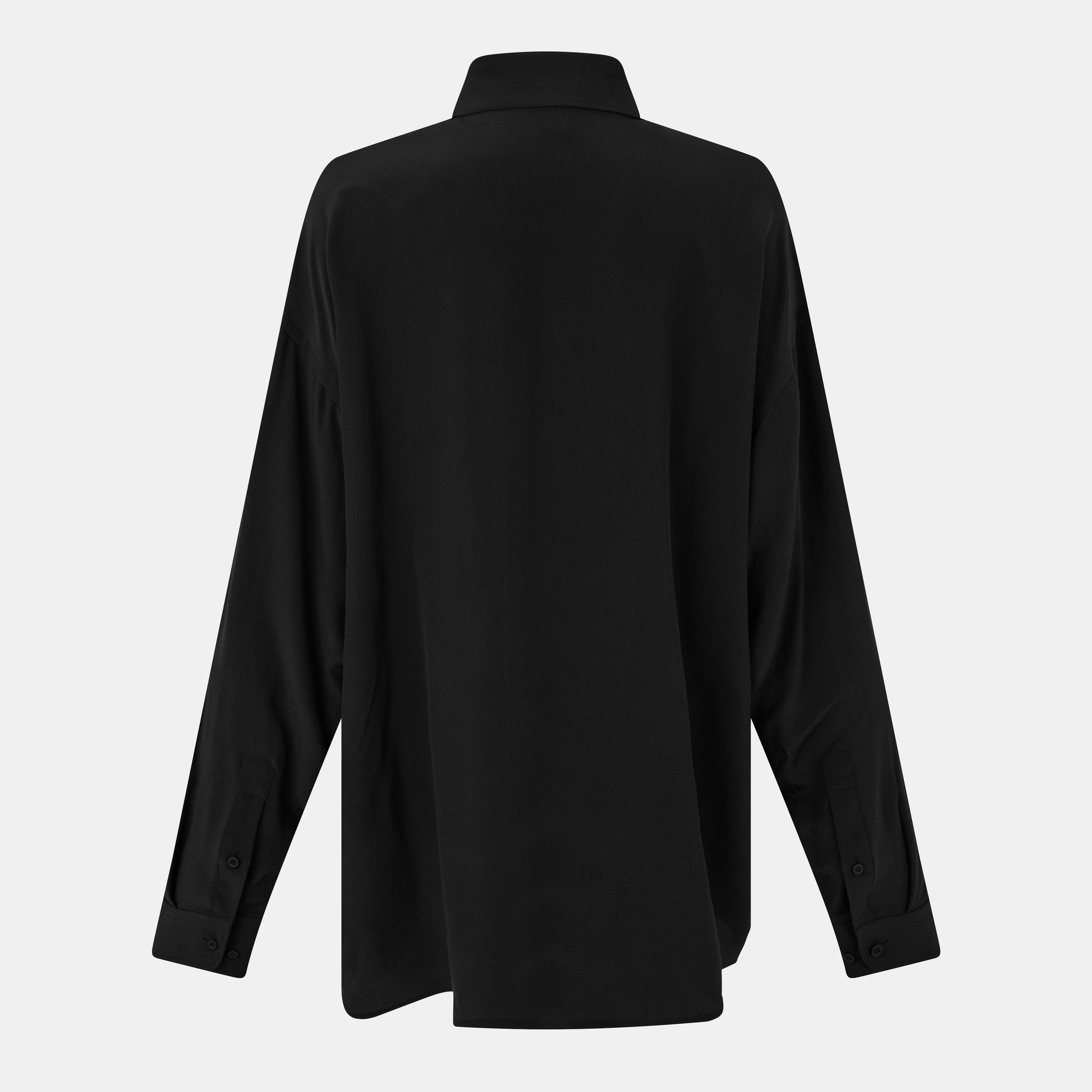 Black - Balenciaga - Women's Long-Sleeve Shirt - 2