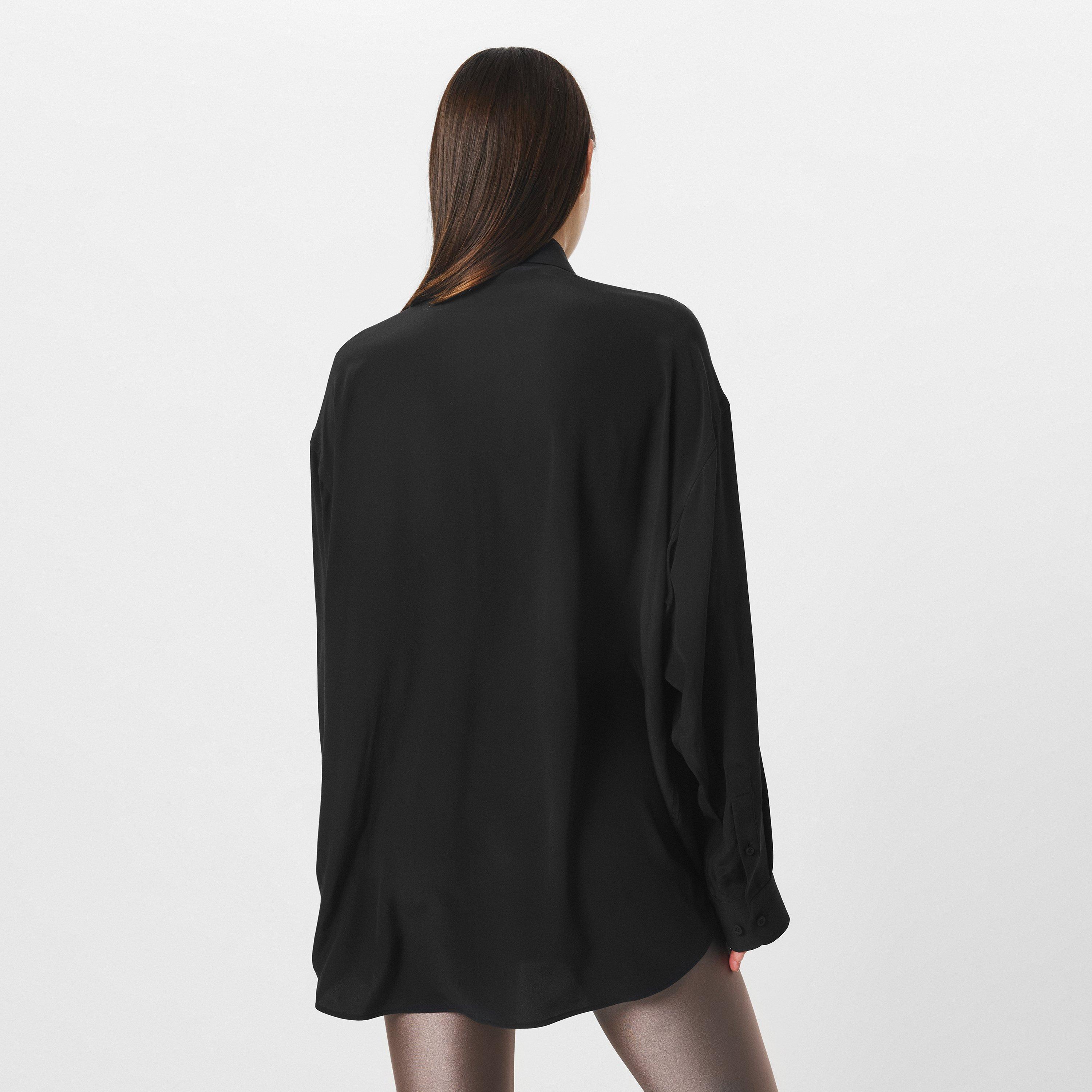 Black - Balenciaga - Women's Long-Sleeve Shirt - 4