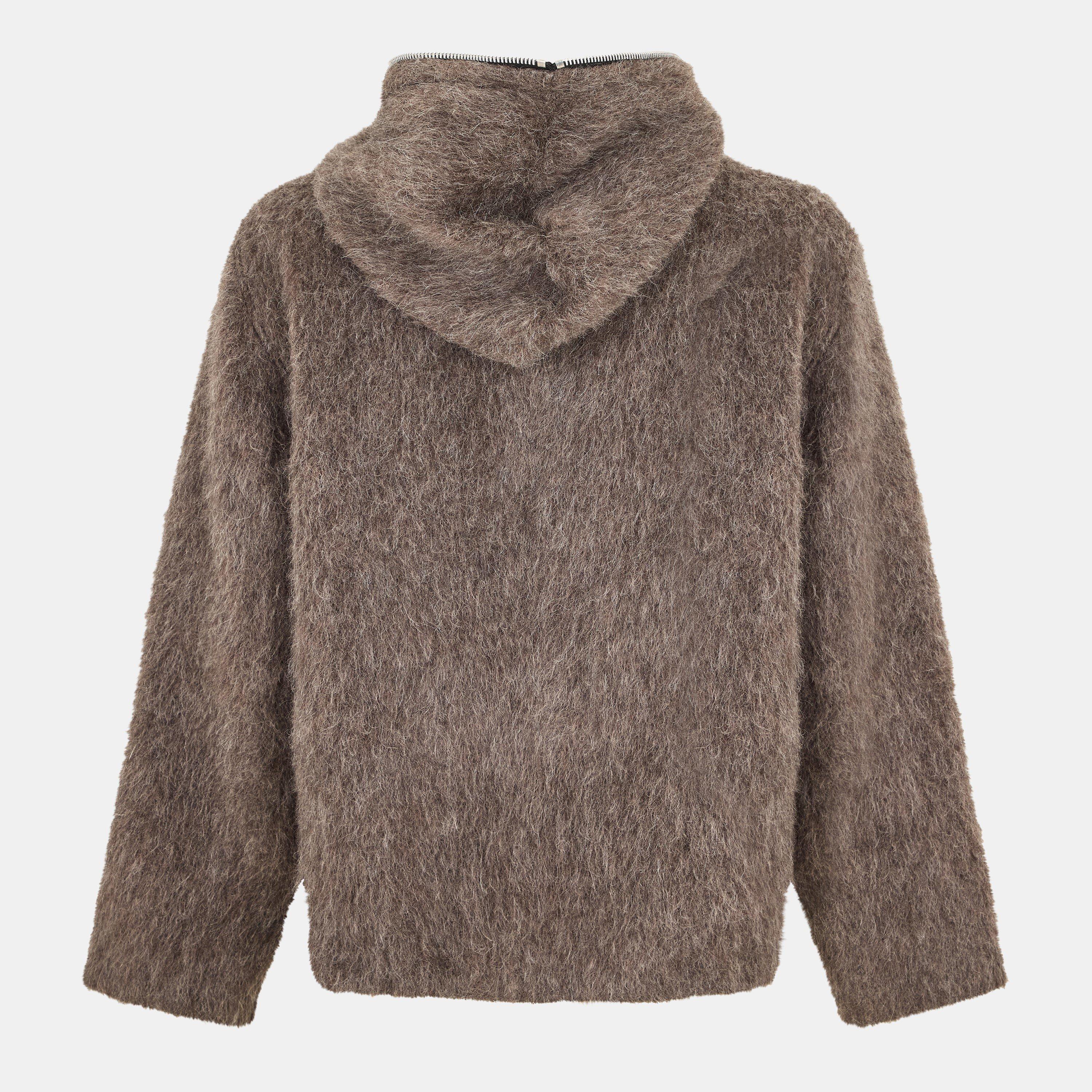 Mole Grey - Our Legacy - Men's Full Zip Knitted Hoodie - 2