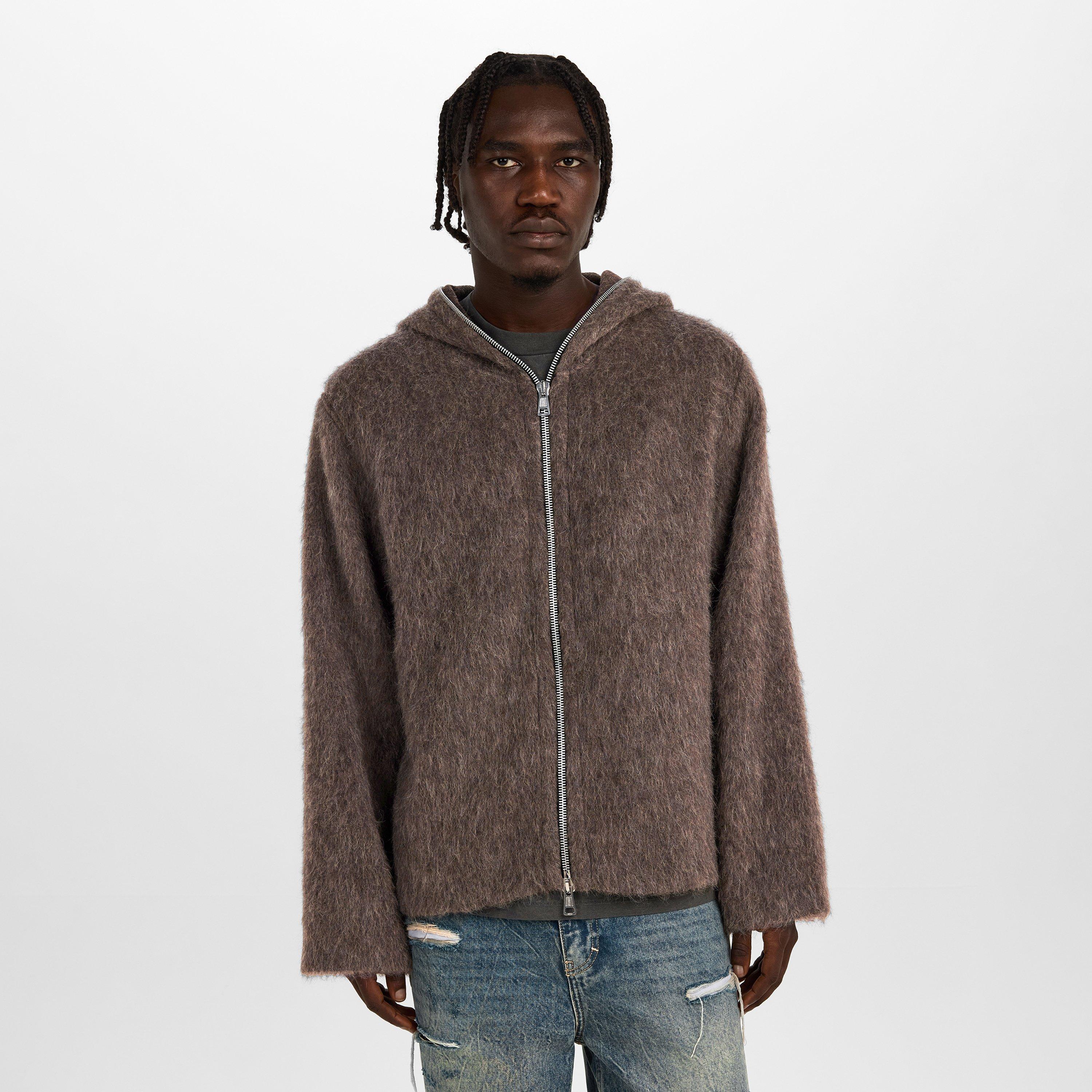 Mole Grey - Our Legacy - Men's Full Zip Knitted Hoodie - 3