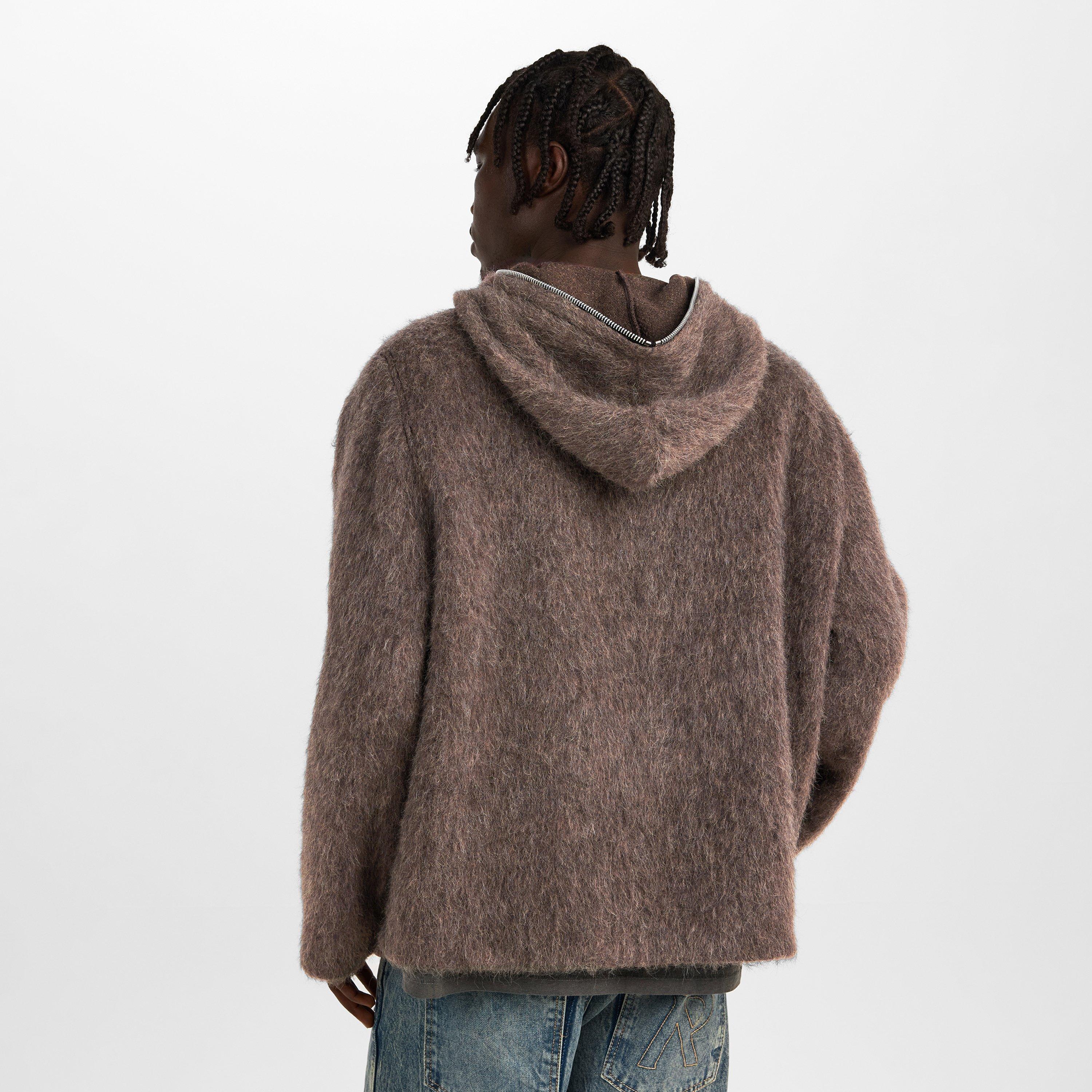 Mole Grey - Our Legacy - Men's Full Zip Knitted Hoodie - 4