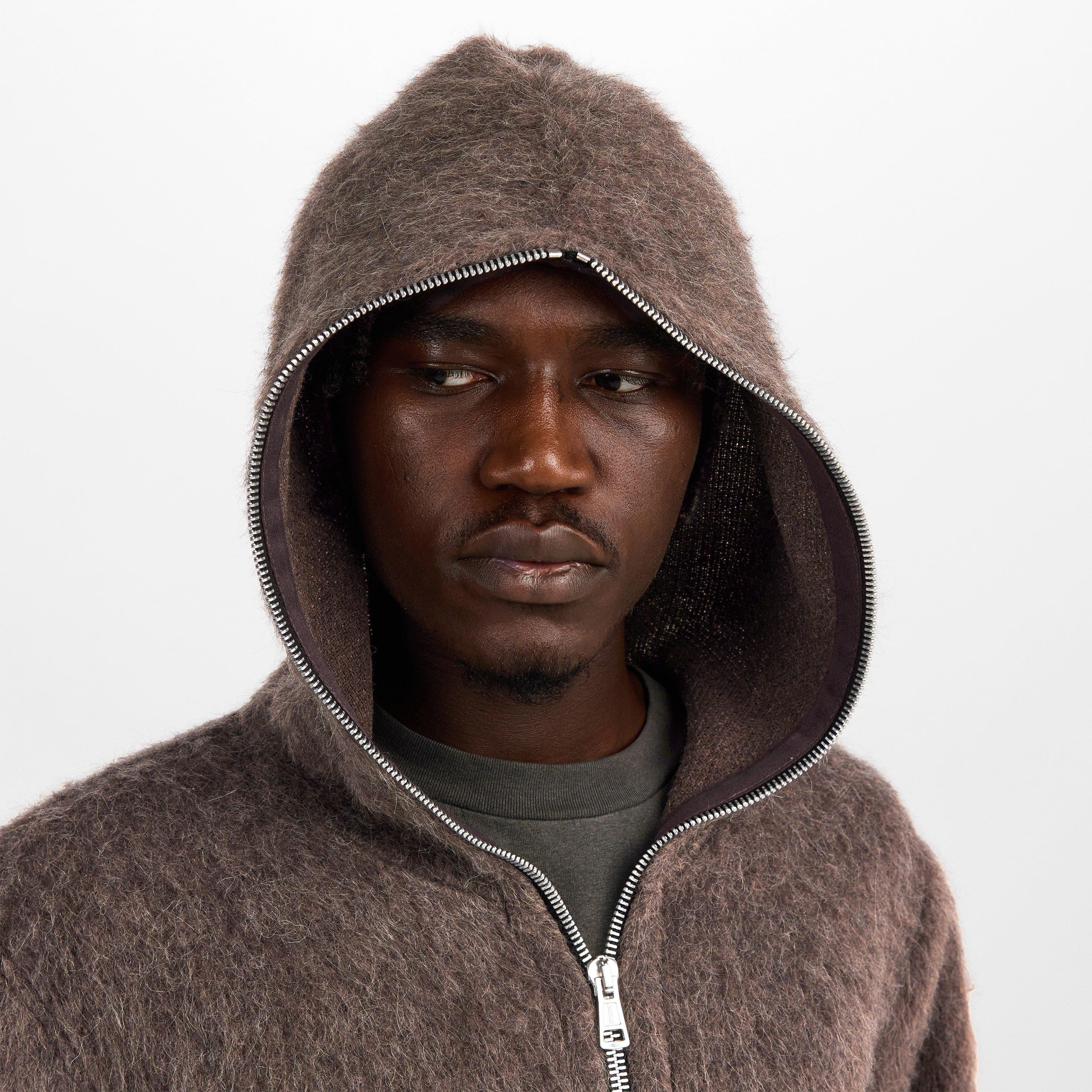 Mole Grey - Our Legacy - Men's Full Zip Knitted Hoodie - 5