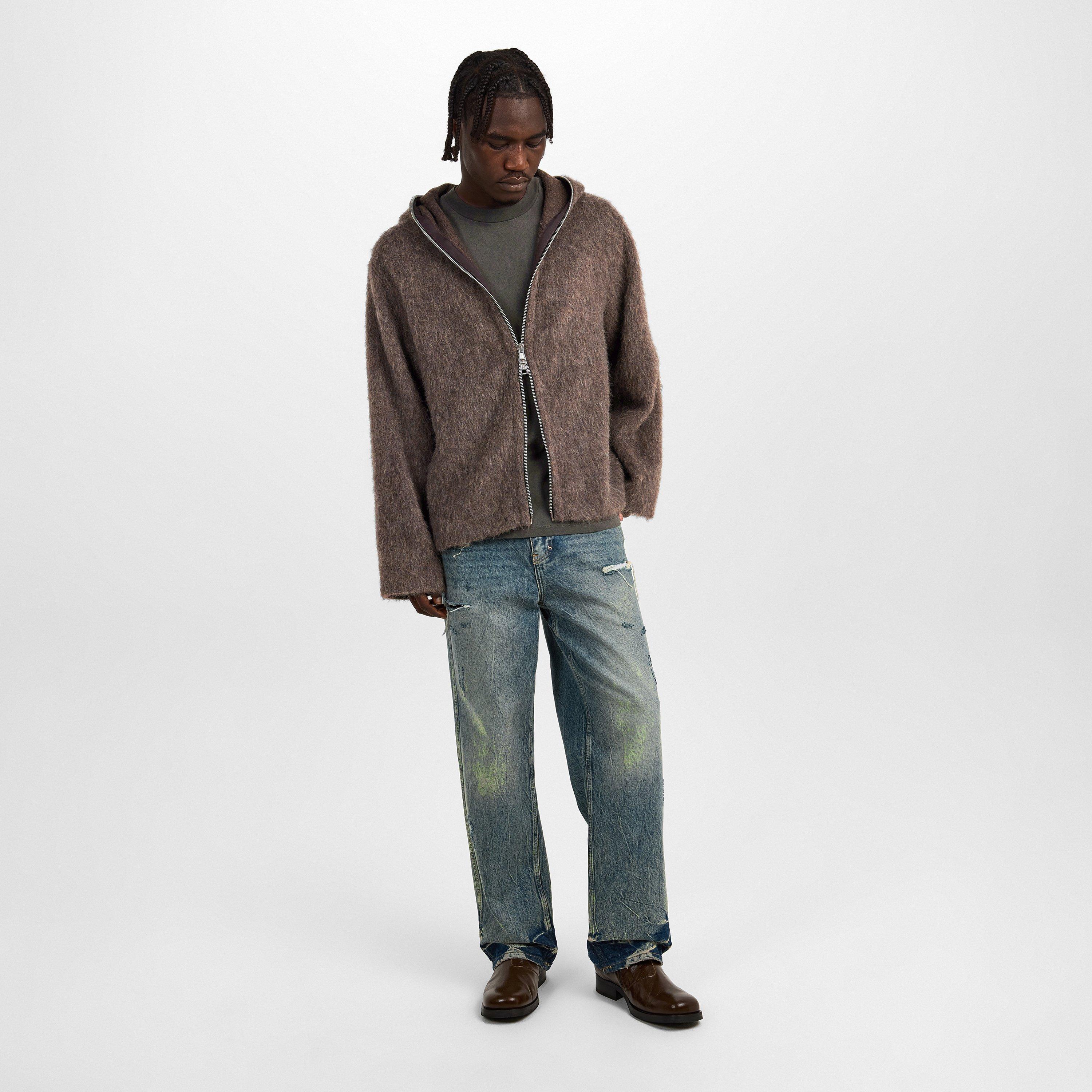 Mole Grey - Our Legacy - Men's Full Zip Knitted Hoodie - 6