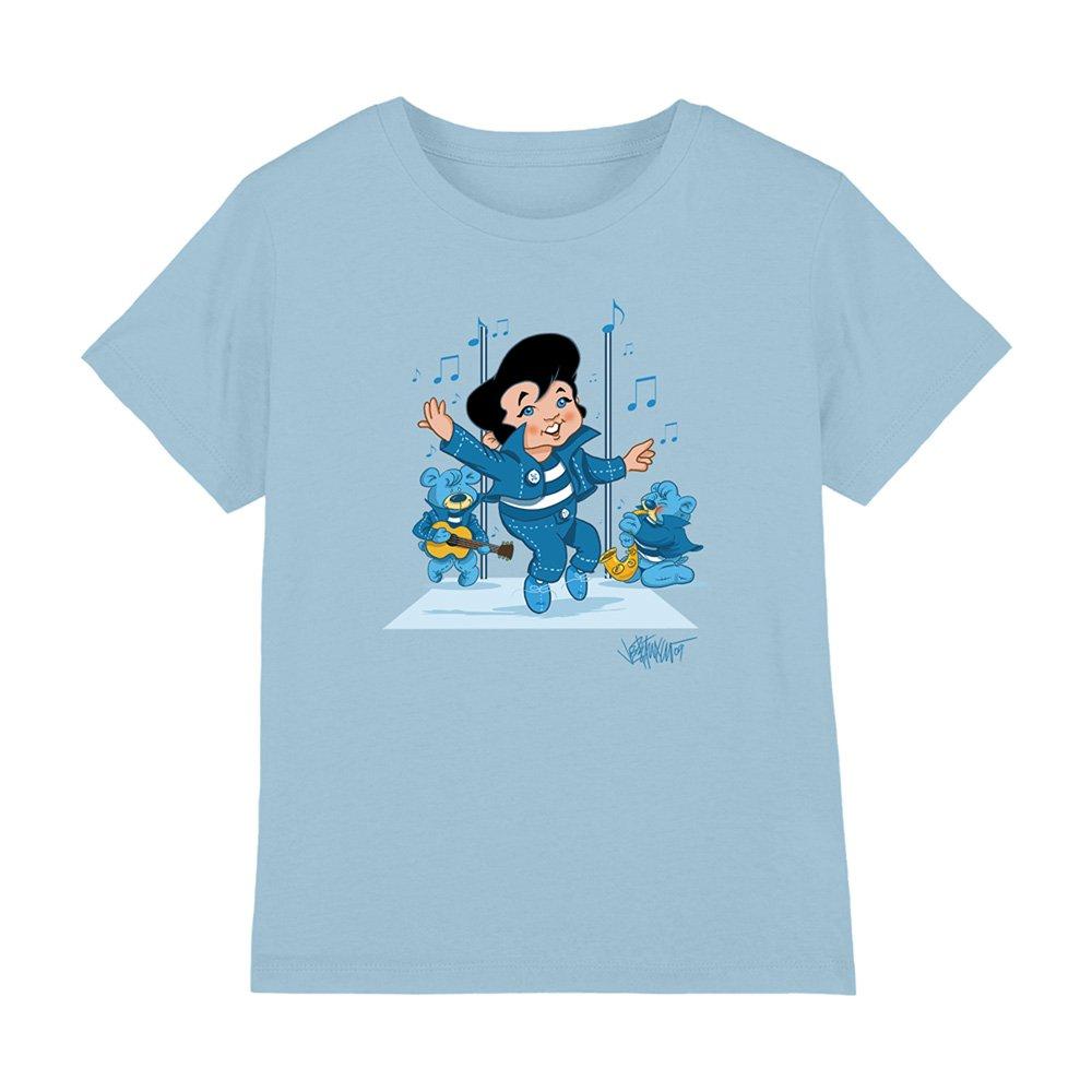 Elvis Presley Boys Jailhouse Rocker Kids T-Shirt Light Blue - 3-4 Years