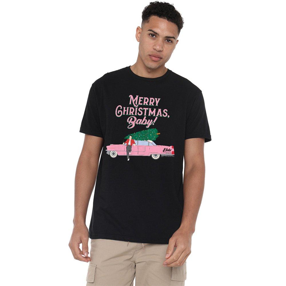 Black - Elvis Presley - Elvis Merry Christmas Baby T-Shirt Black - 1