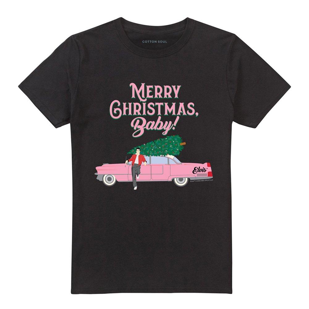 Black - Elvis Presley - Elvis Merry Christmas Baby T-Shirt Black - 4