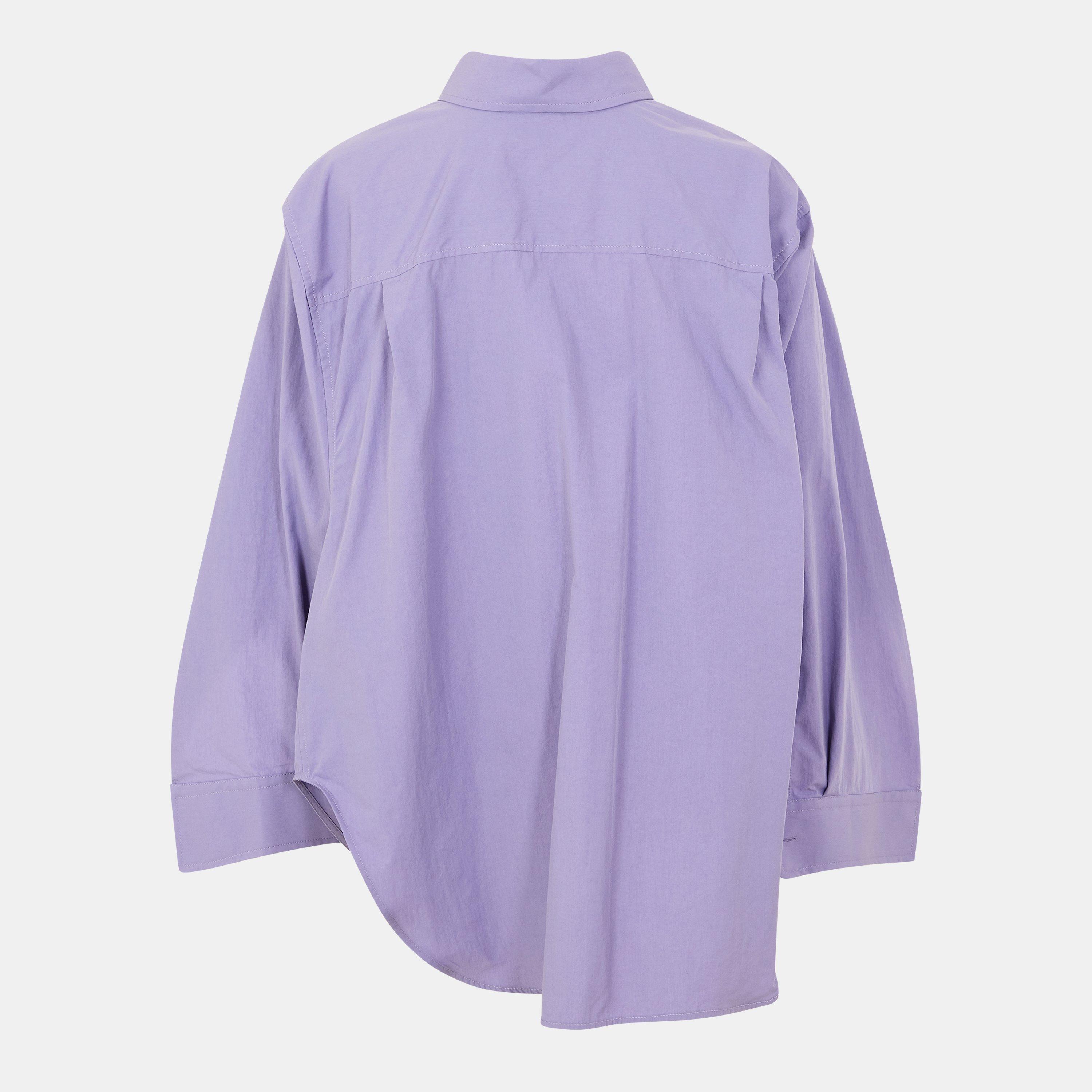 Lilac - Balenciaga - Women's Long-Sleeve Shirt - 2