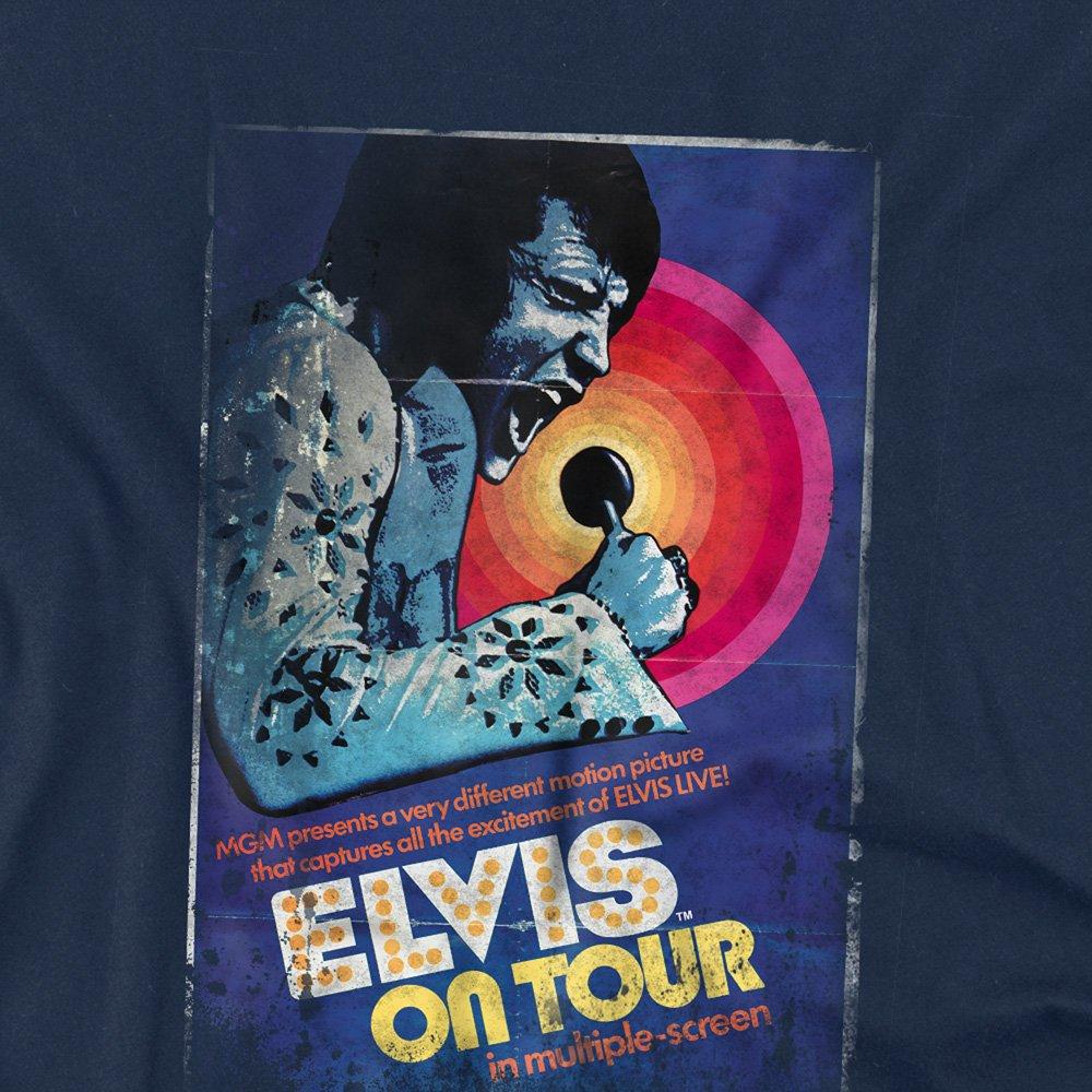 Navy - Elvis Presley - Elvis Presley On Tour Poster Kids T-Shirt Navy - 2