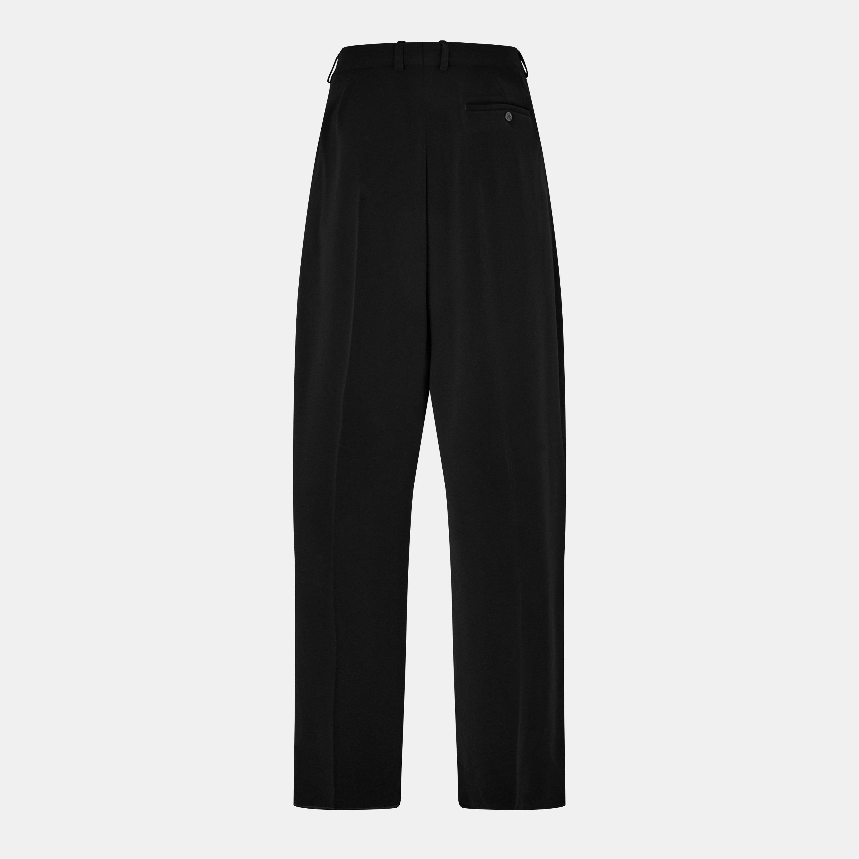 Black - Balenciaga - Men's Tailored Trousers, Tailored Design - 2