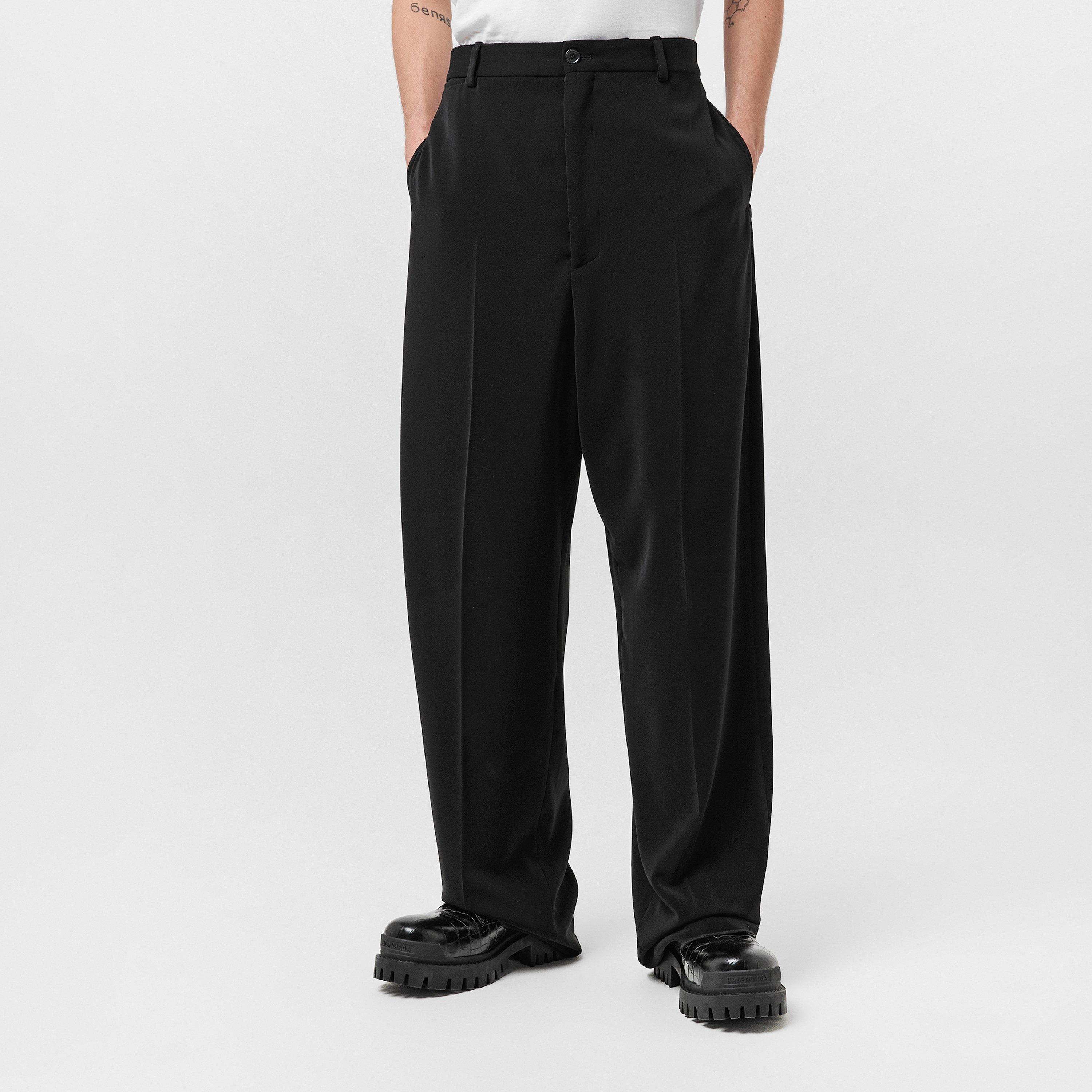Black - Balenciaga - Men's Tailored Trousers, Tailored Design - 3