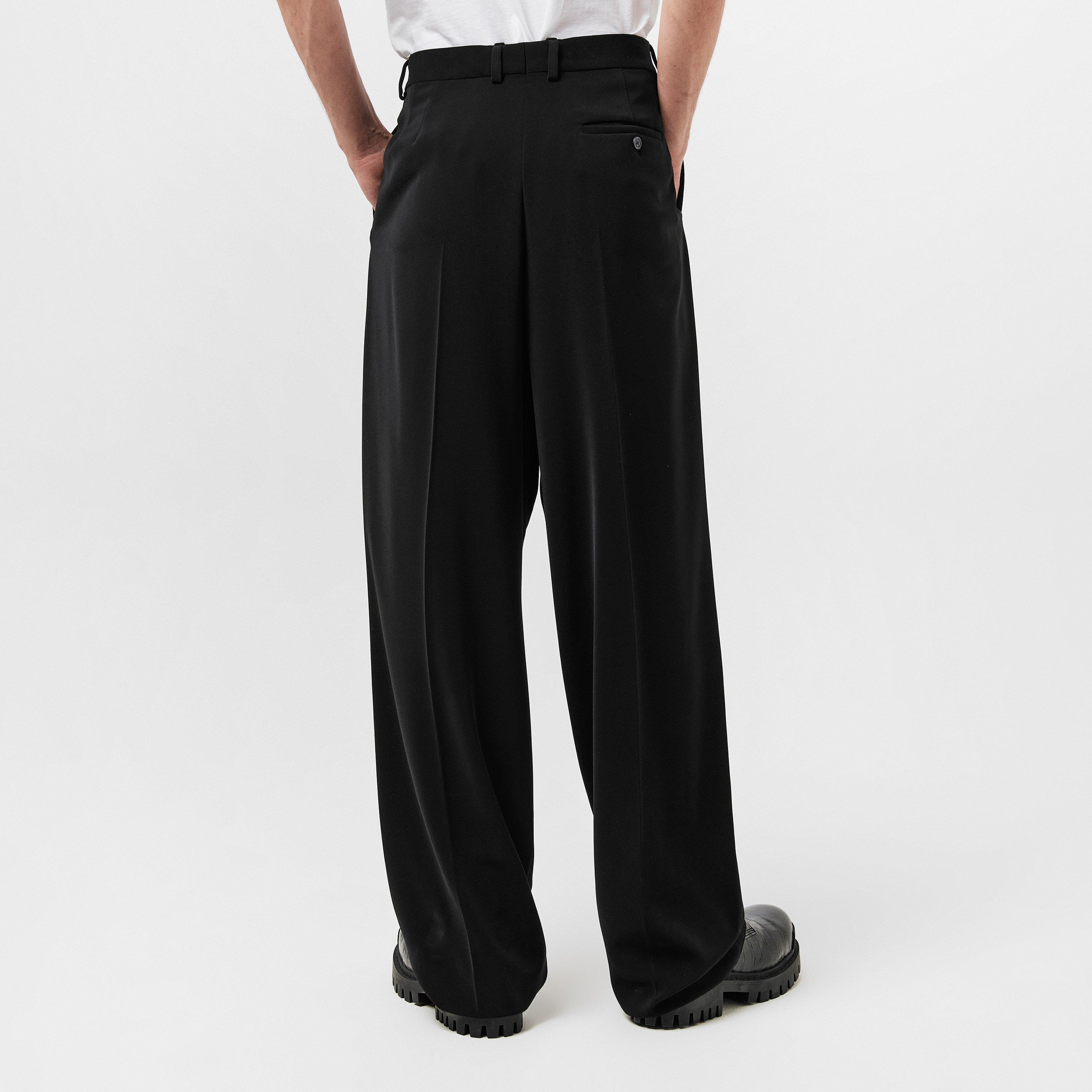 Black - Balenciaga - Men's Tailored Trousers, Tailored Design - 4
