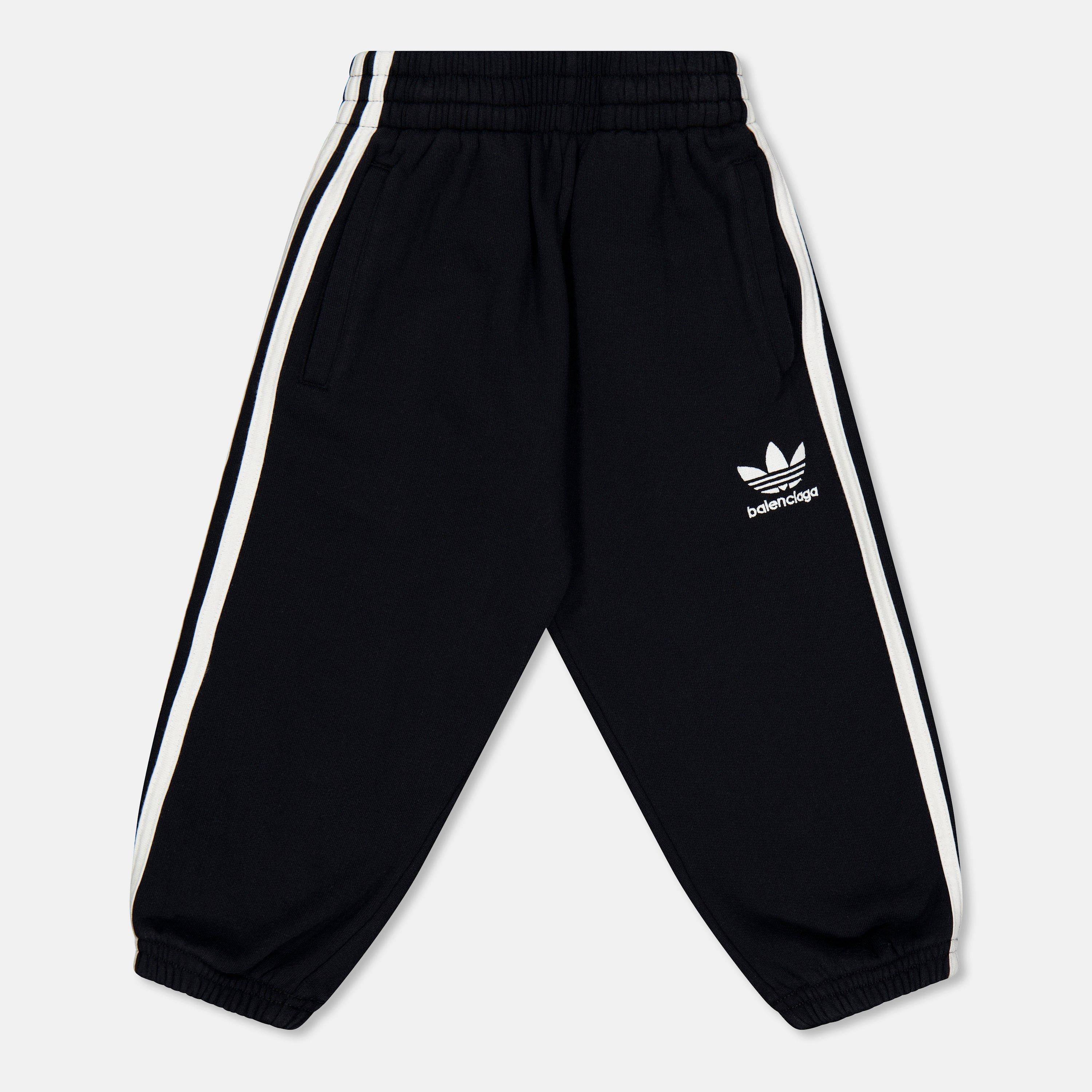 Black/White - Balenciaga - Unisex Closed Hem Fleece Jogging Bottoms - 1