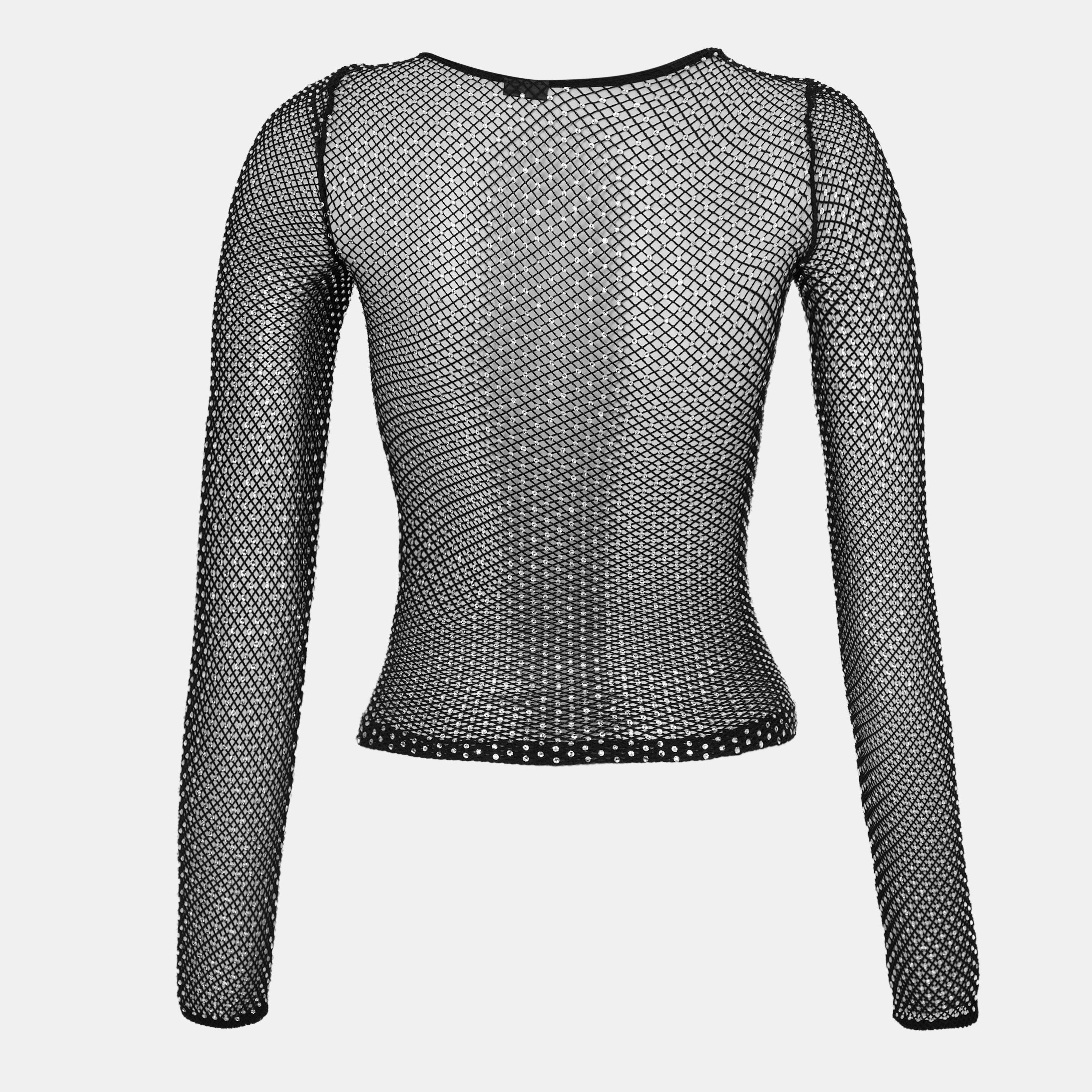 Black/Silver - Balenciaga - Women's Plain Long-Sleeve Shirt - 2