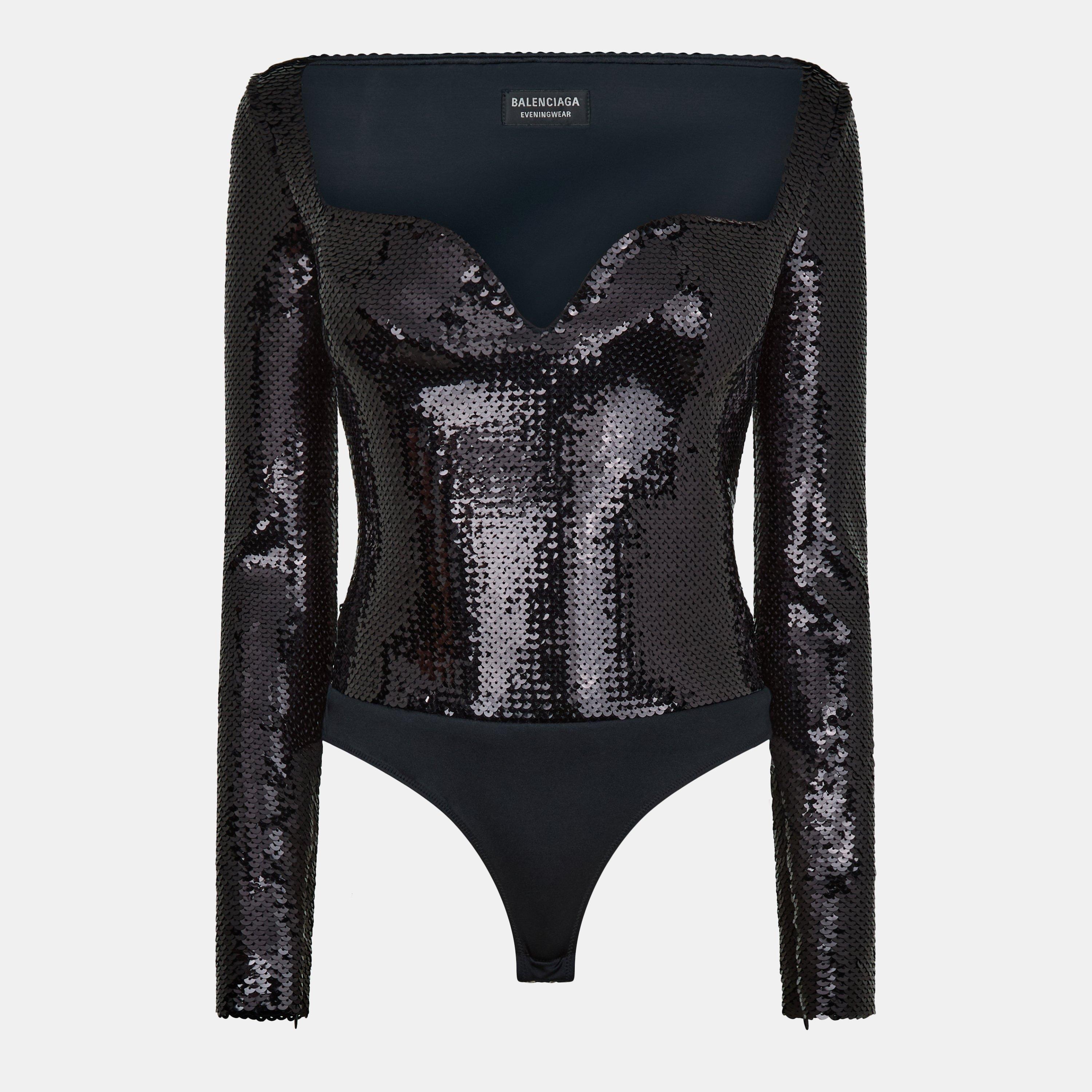 Black - Balenciaga - Women's Structured Bodysuit - 1