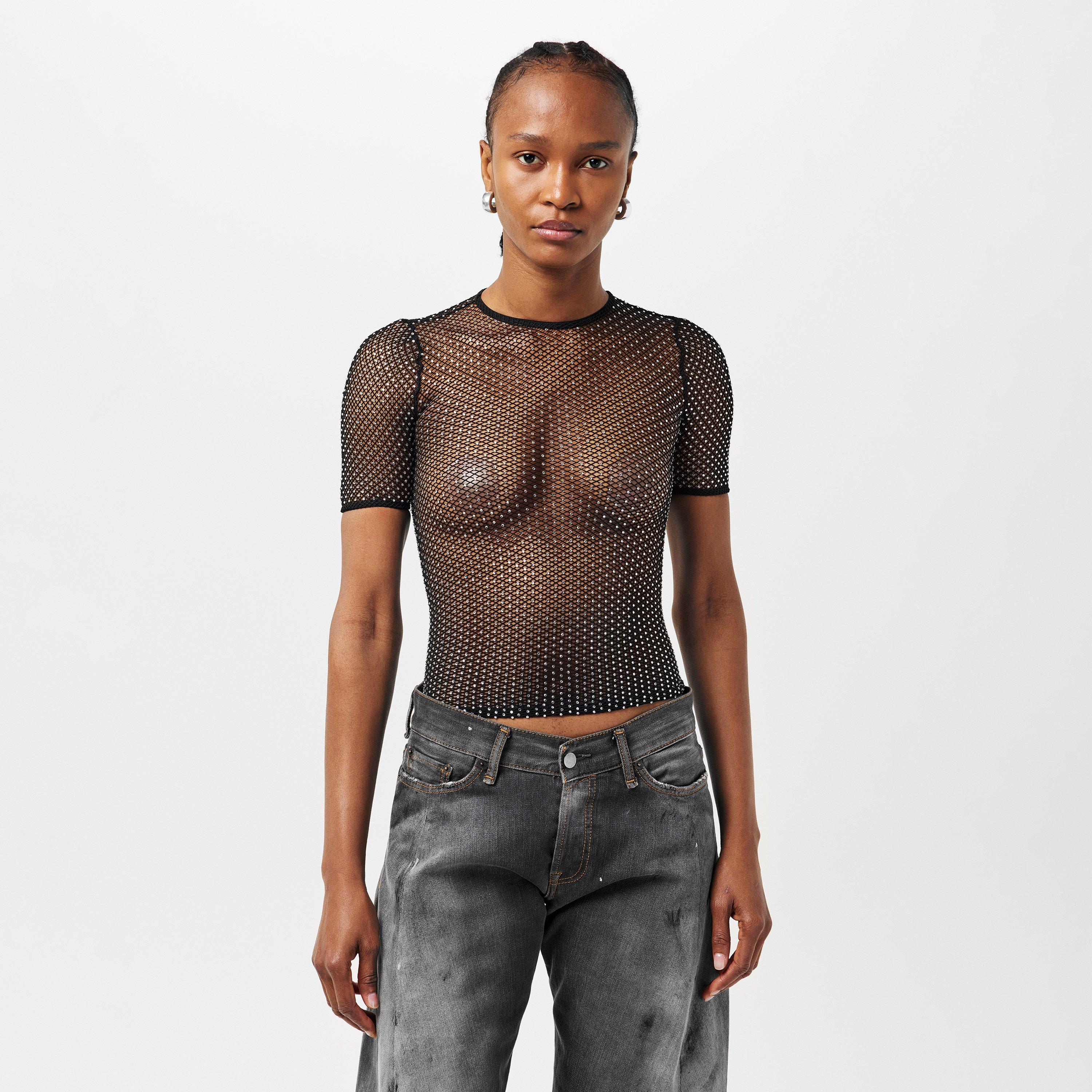 Black/Silver - Balenciaga - Women's Long-Sleeve Shirt - 3