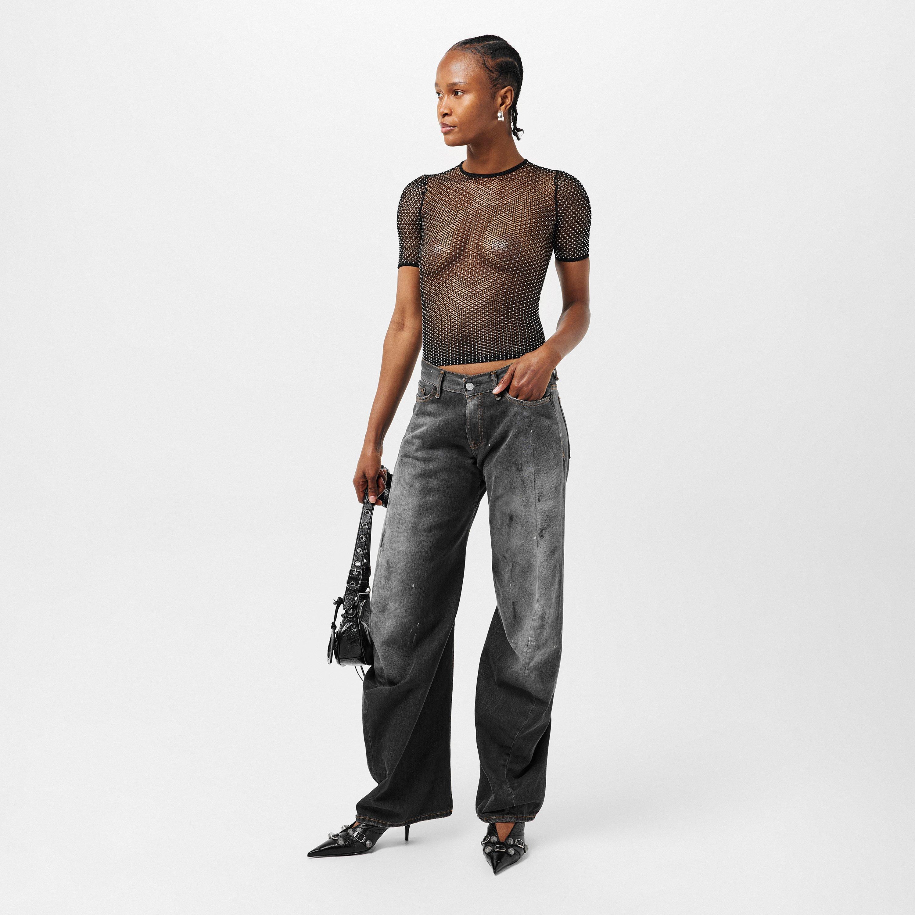 Black/Silver - Balenciaga - Women's Long-Sleeve Shirt - 6