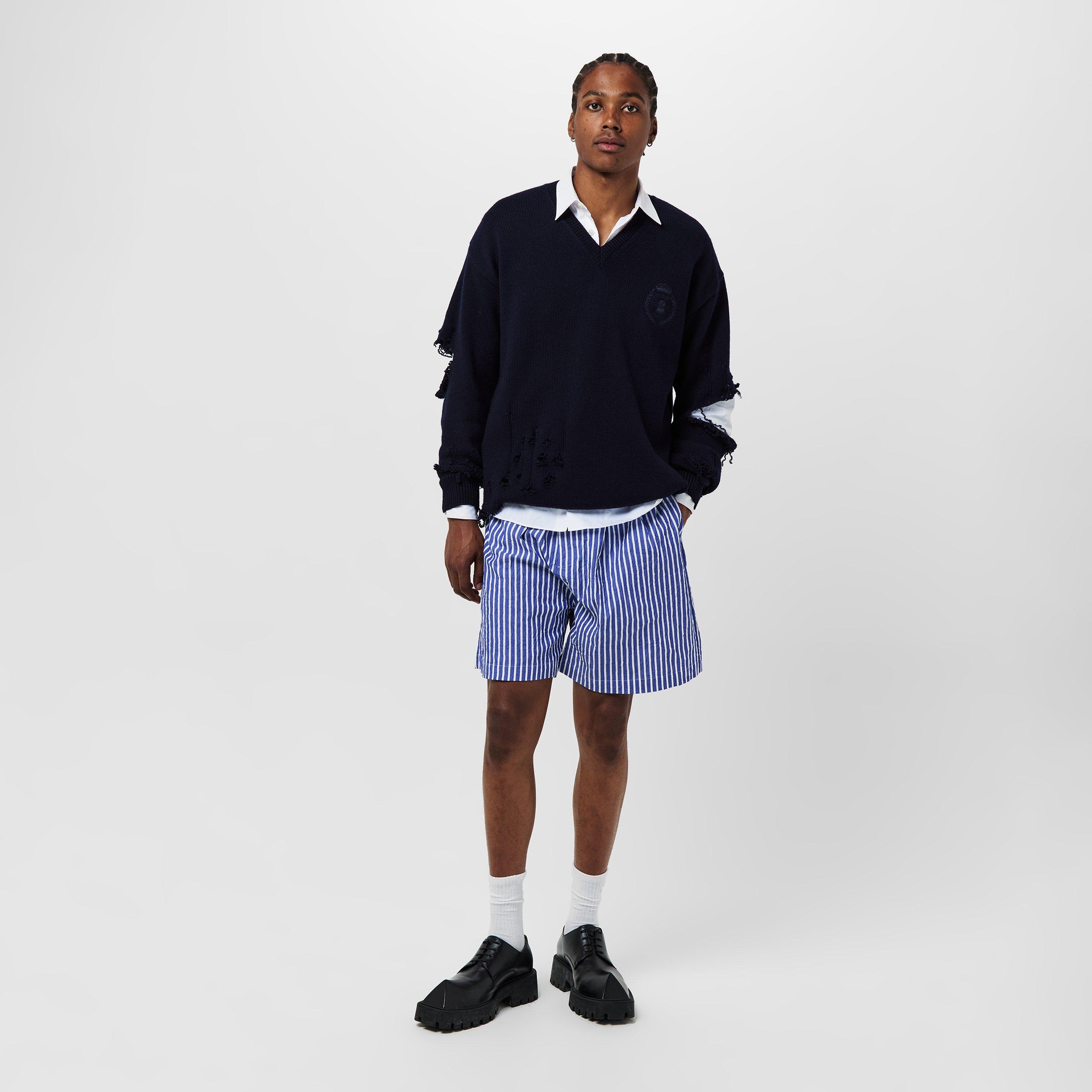 Navy W - Balenciaga - Men's Jumper - 6