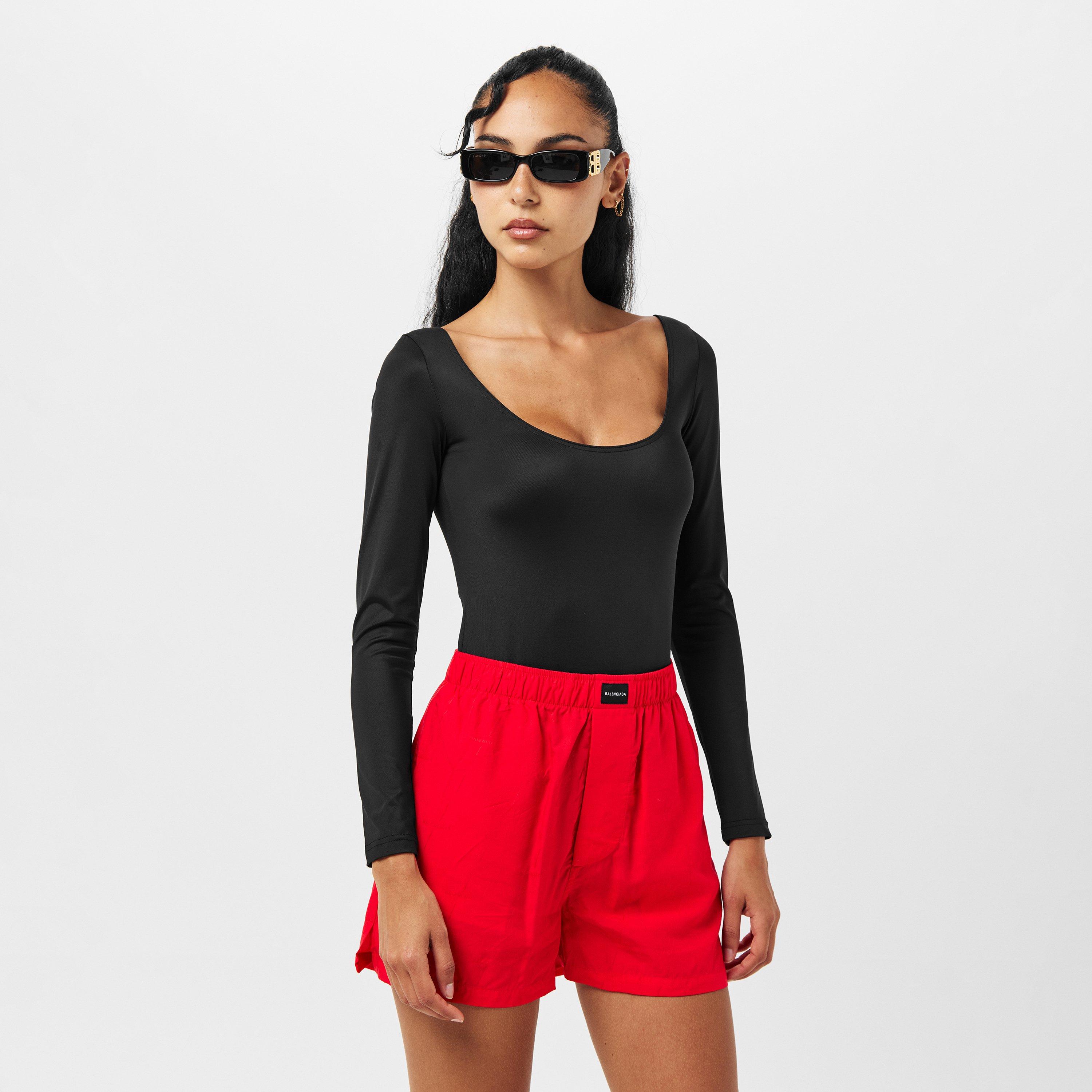 Black - Balenciaga - Women's Jersey Bodysuit - 3