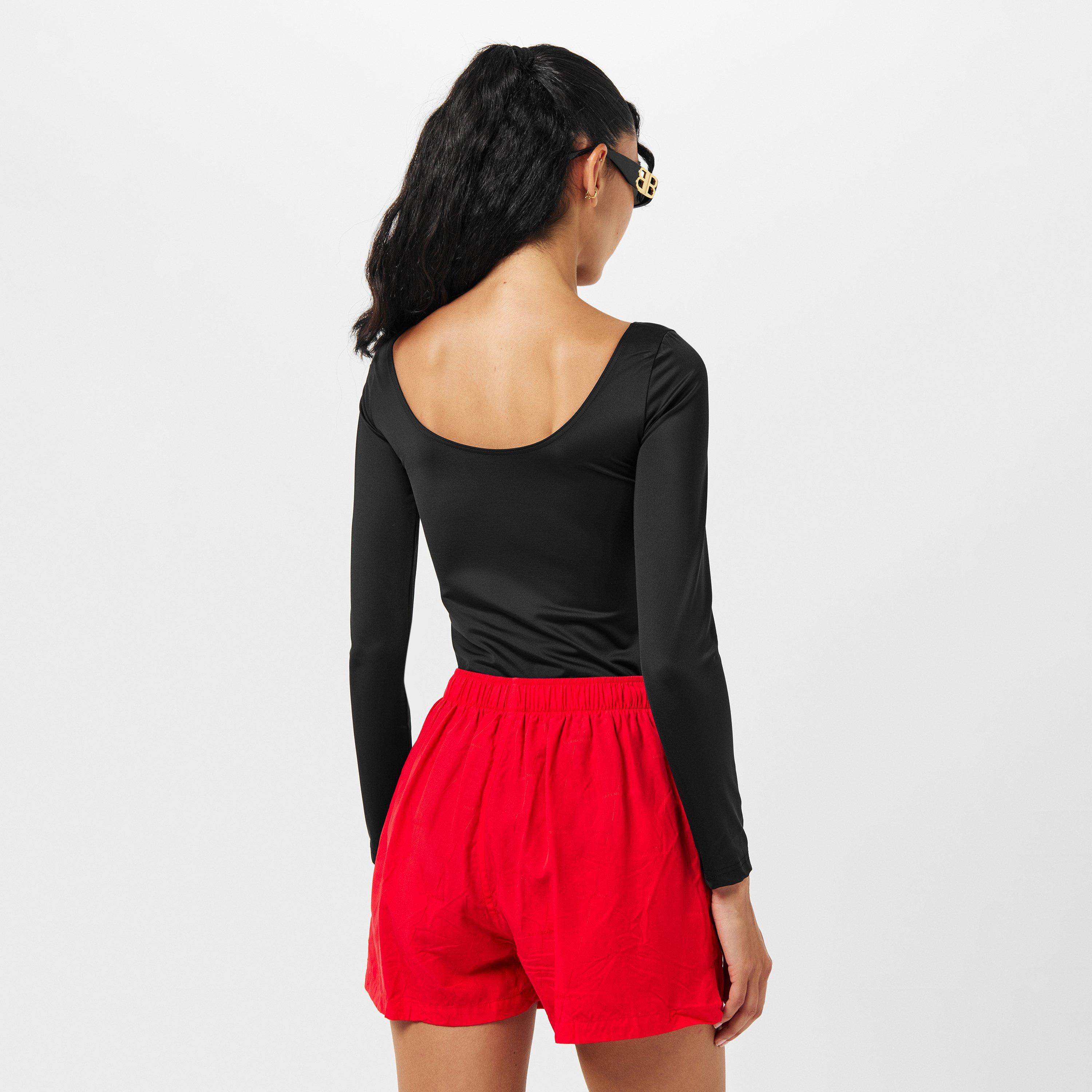 Black - Balenciaga - Women's Jersey Bodysuit - 4