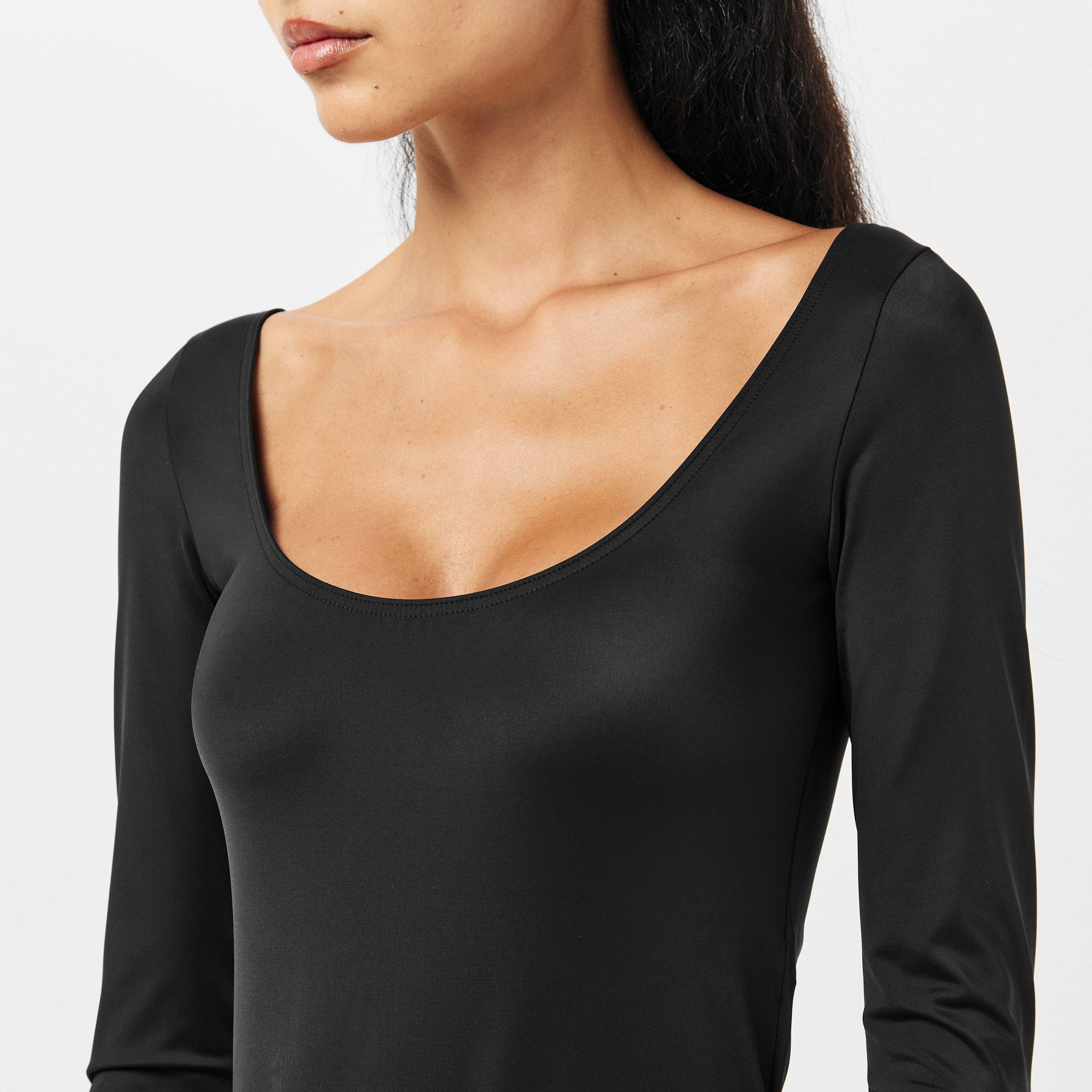 Black - Balenciaga - Women's Jersey Bodysuit - 5