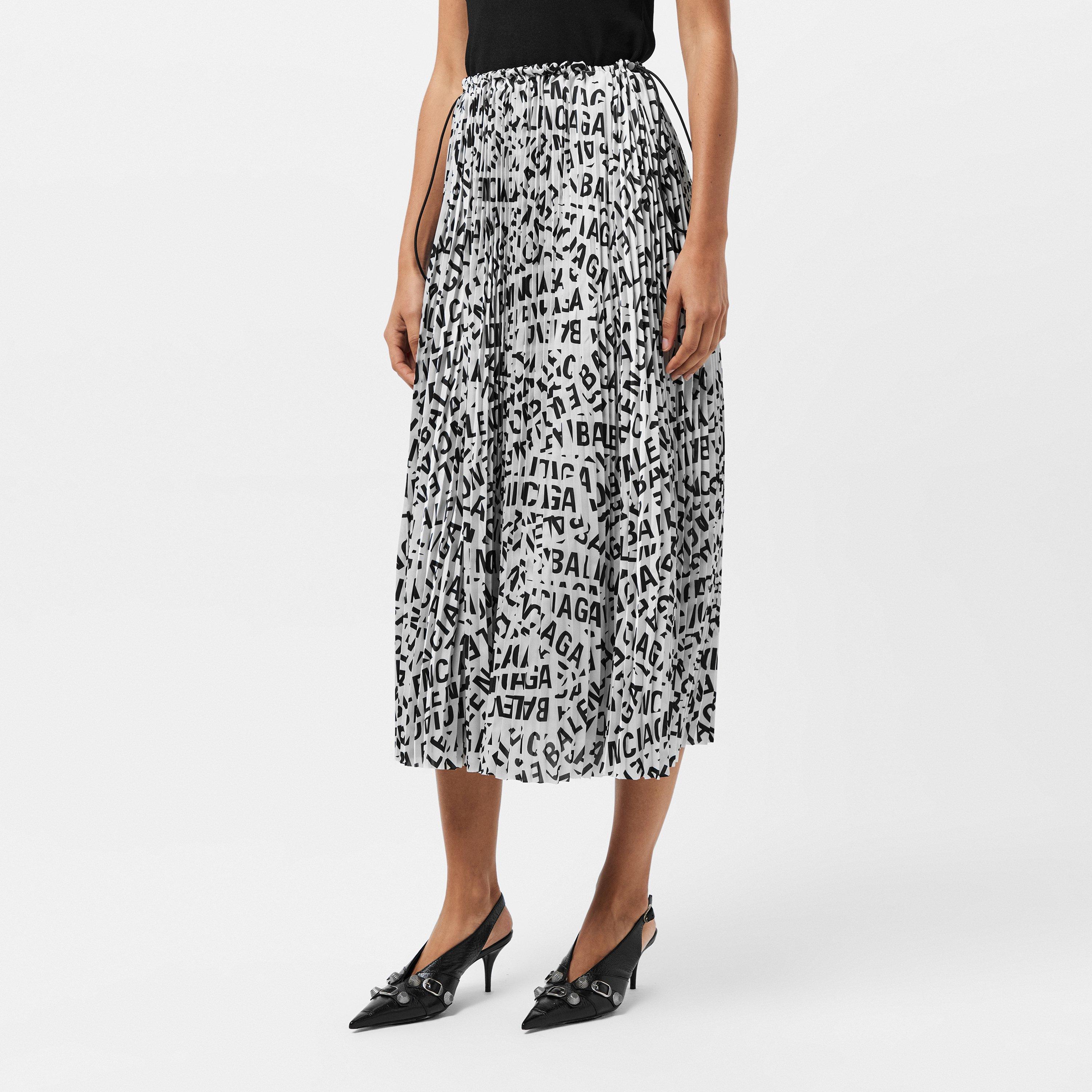 Grey - Balenciaga - Women's Midi Skirt - 3