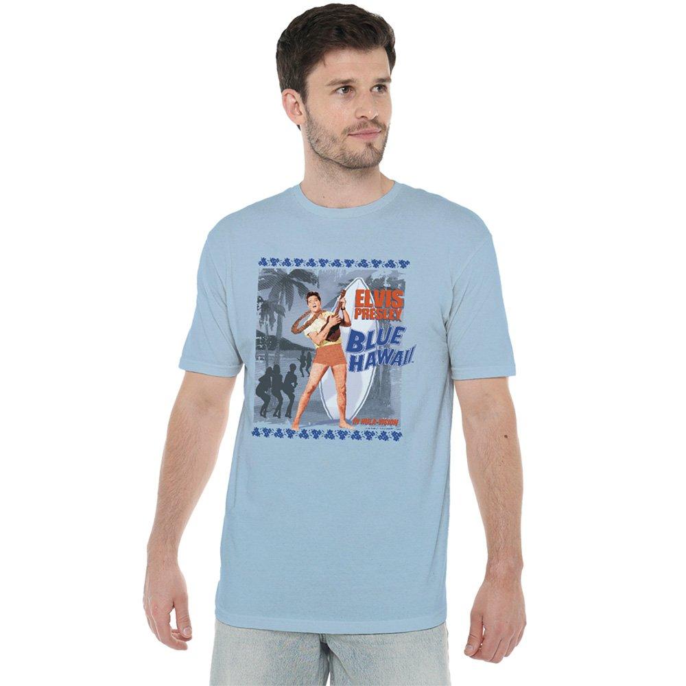 Light Blue - Elvis Presley - Elvis Presley Blue Hawaii Poster T-Shirt Light Bl - 1