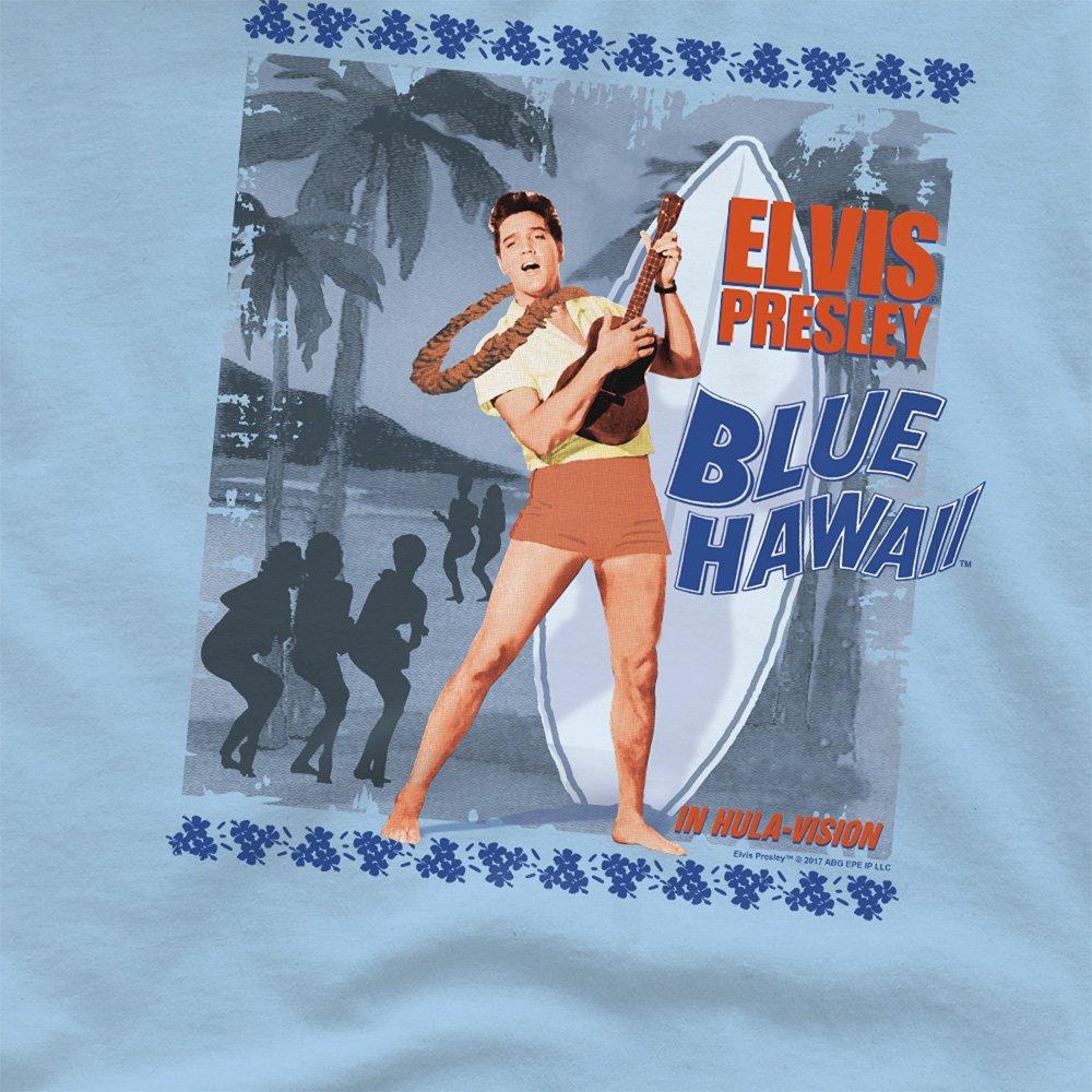Light Blue - Elvis Presley - Elvis Presley Blue Hawaii Poster T-Shirt Light Bl - 2