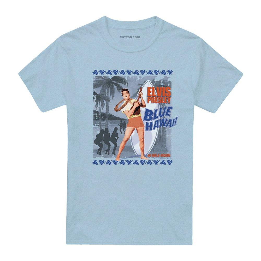 Light Blue - Elvis Presley - Elvis Presley Blue Hawaii Poster T-Shirt Light Bl - 4