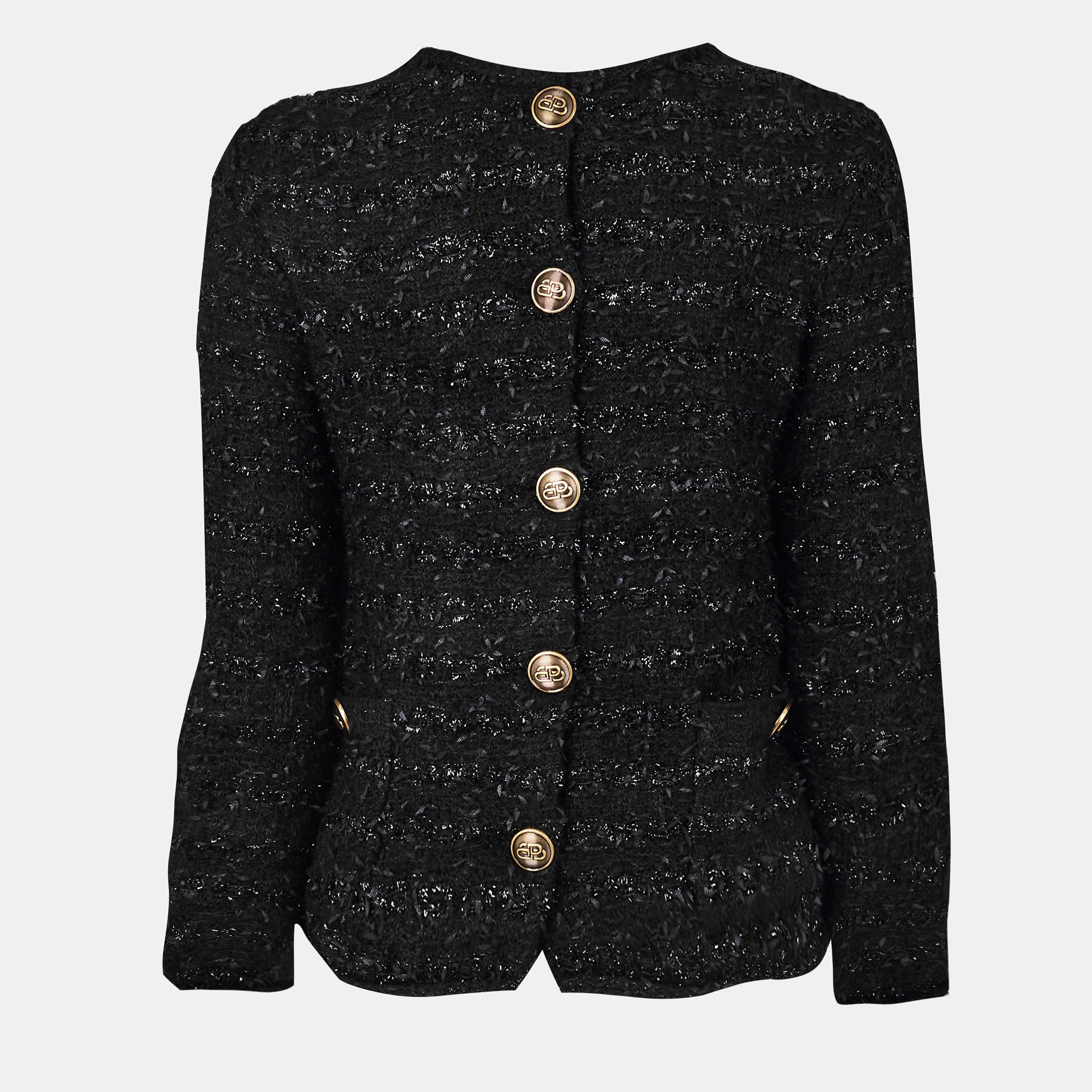 Black - Balenciaga - Women's Peplum Top - 2