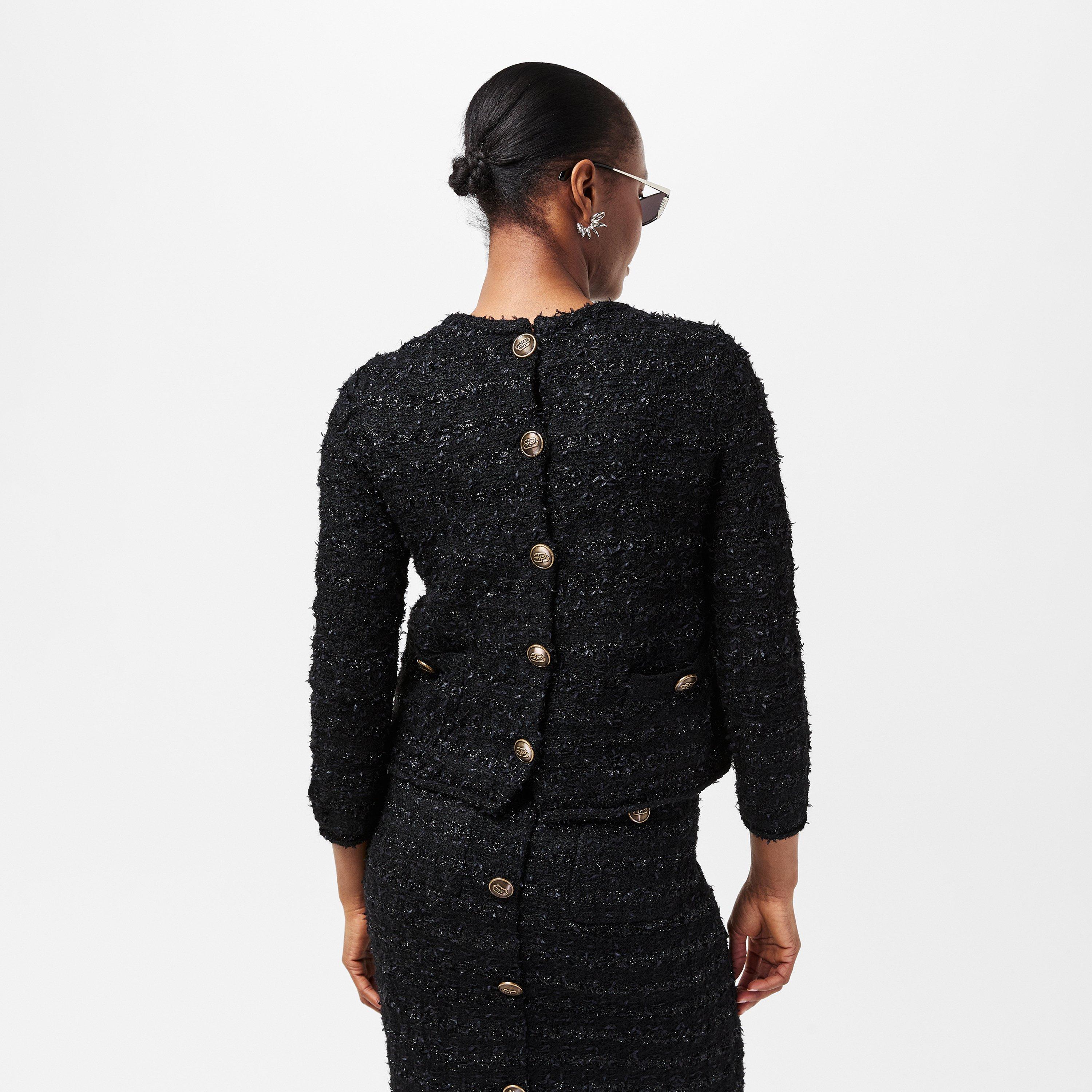 Black - Balenciaga - Women's Peplum Top - 4