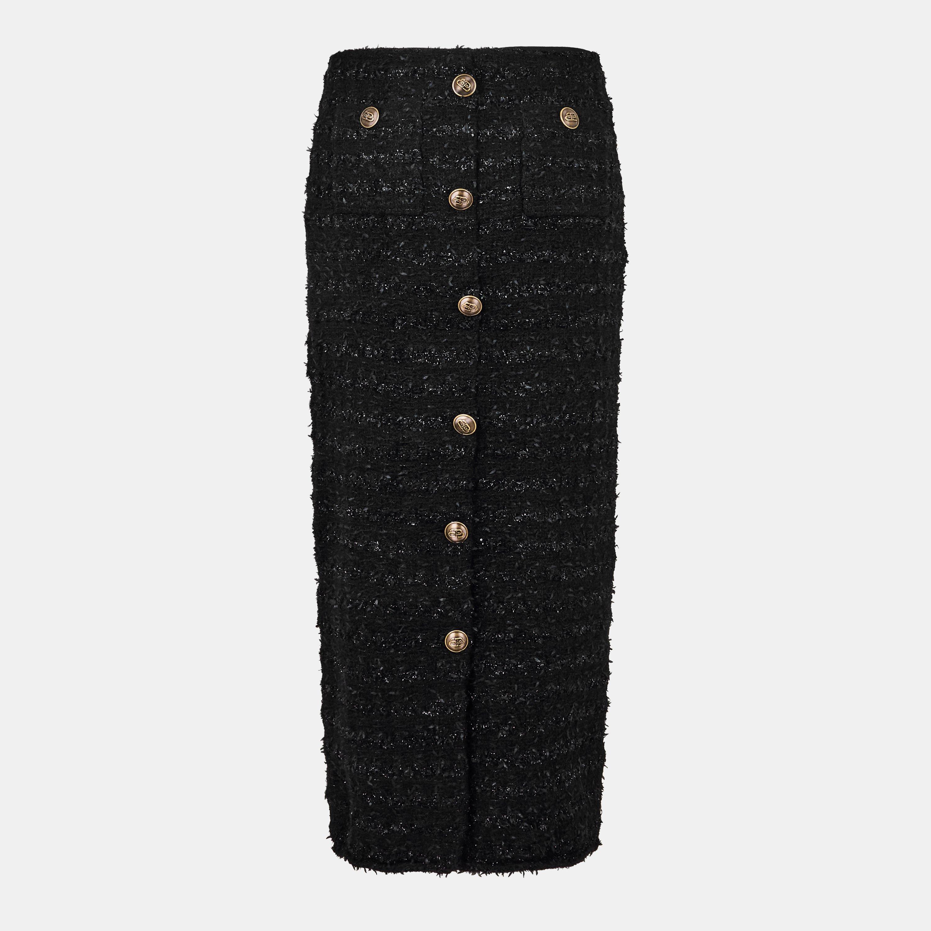 Balenciaga Women's Black Midi Skirt - 8 (XS)