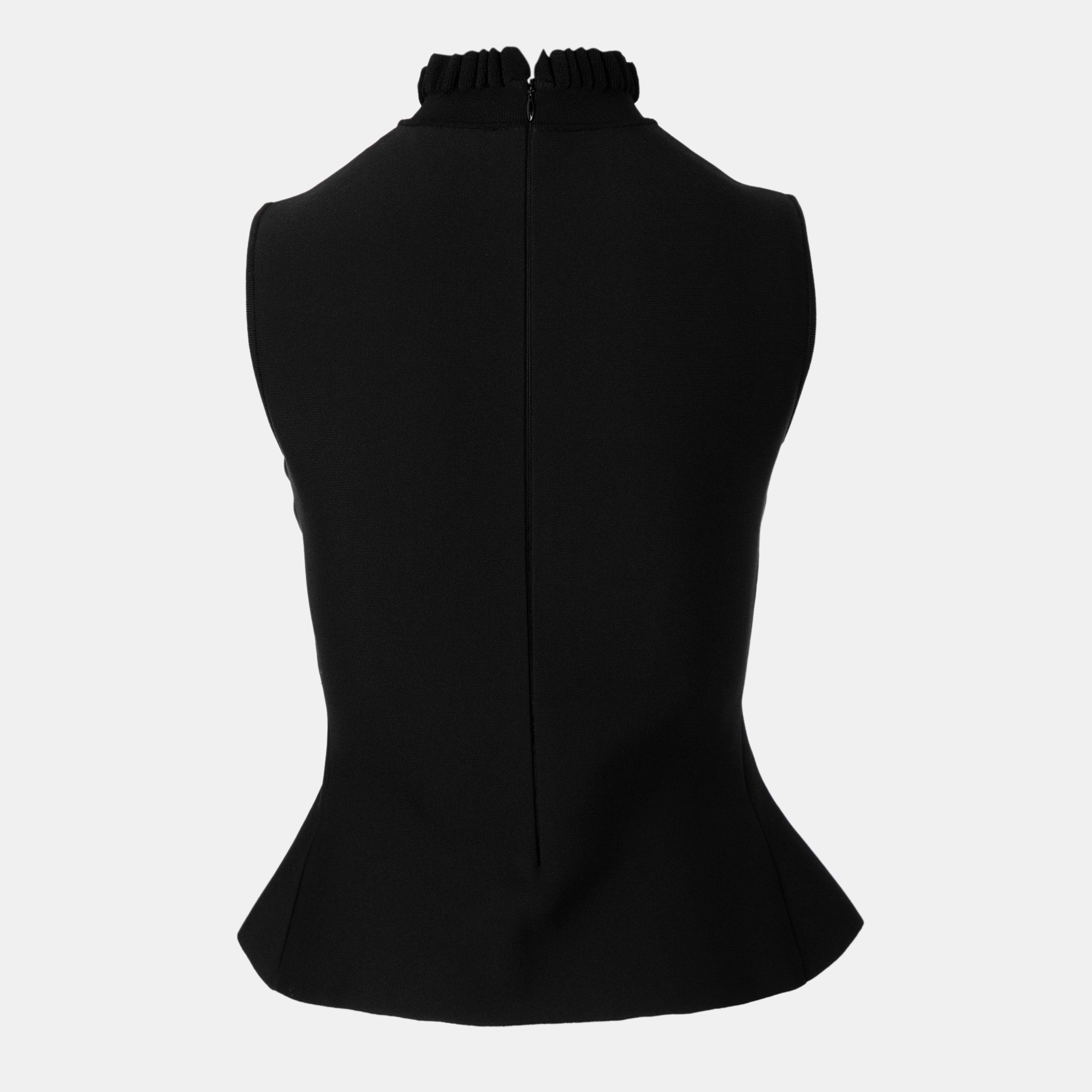 Black - Alexander McQueen - Women's Alex Peplum Top - 2