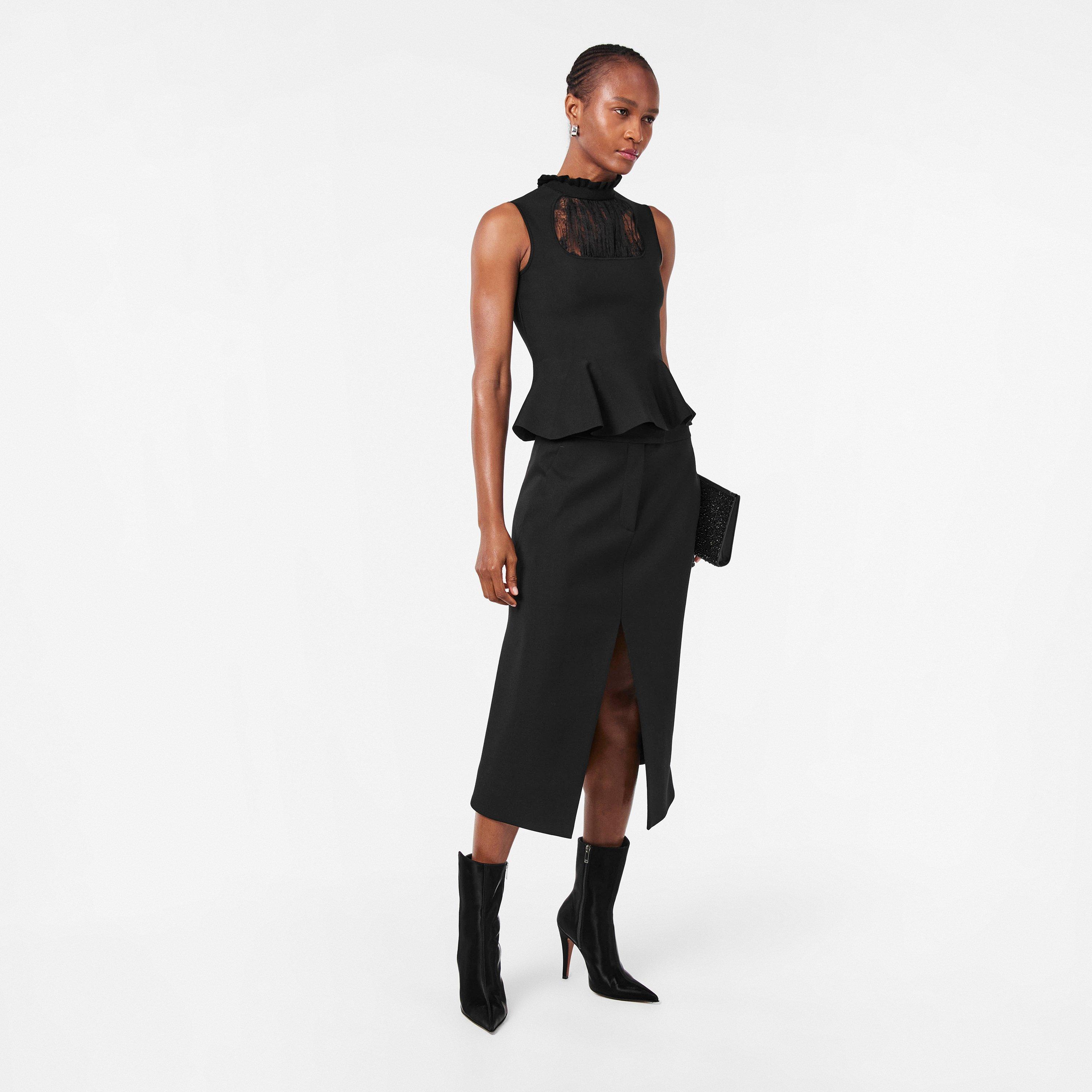 Black - Alexander McQueen - Women's Alex Peplum Top - 6