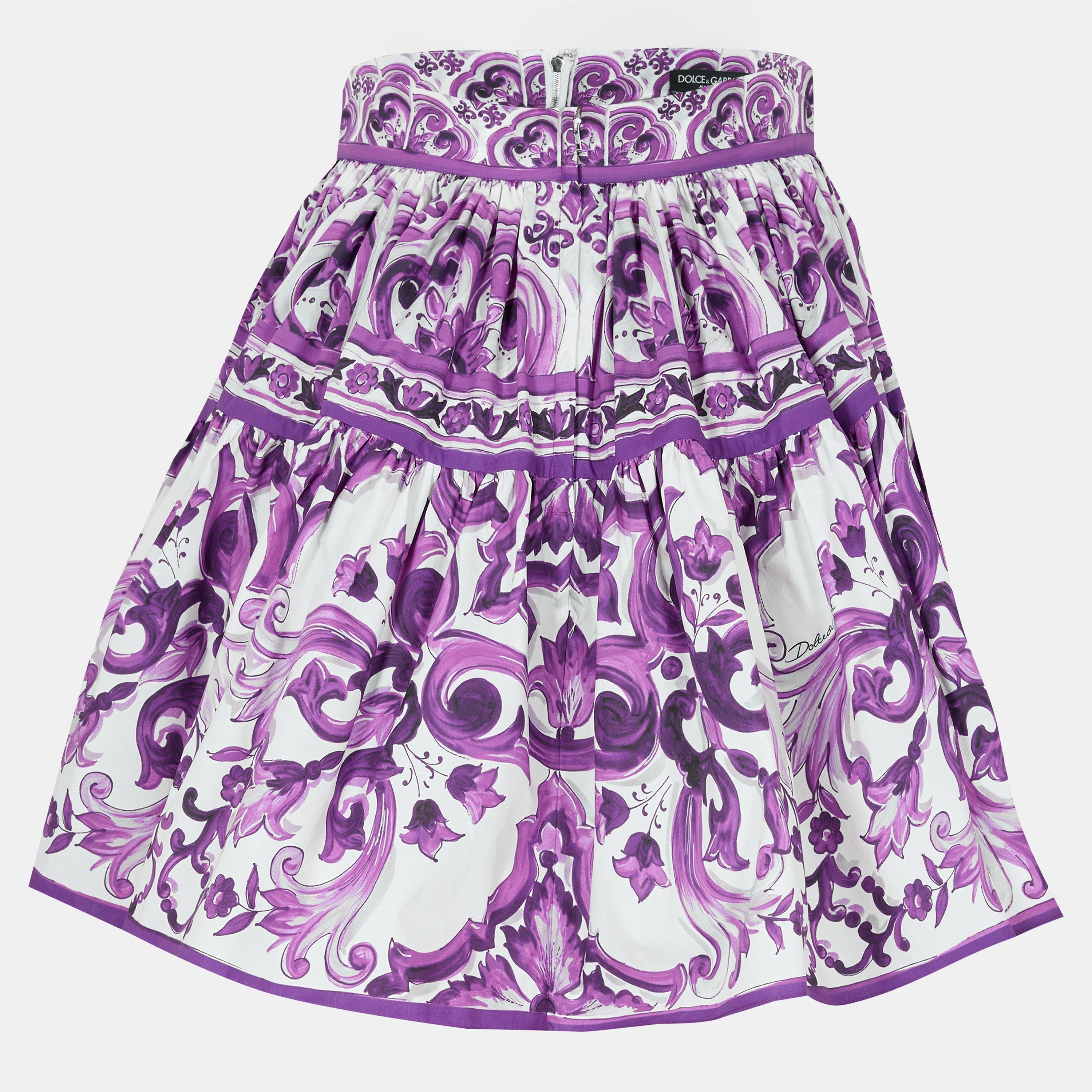 Maiolica Viola - Dolce and Gabbana - Women's & Mini Skirt - 2