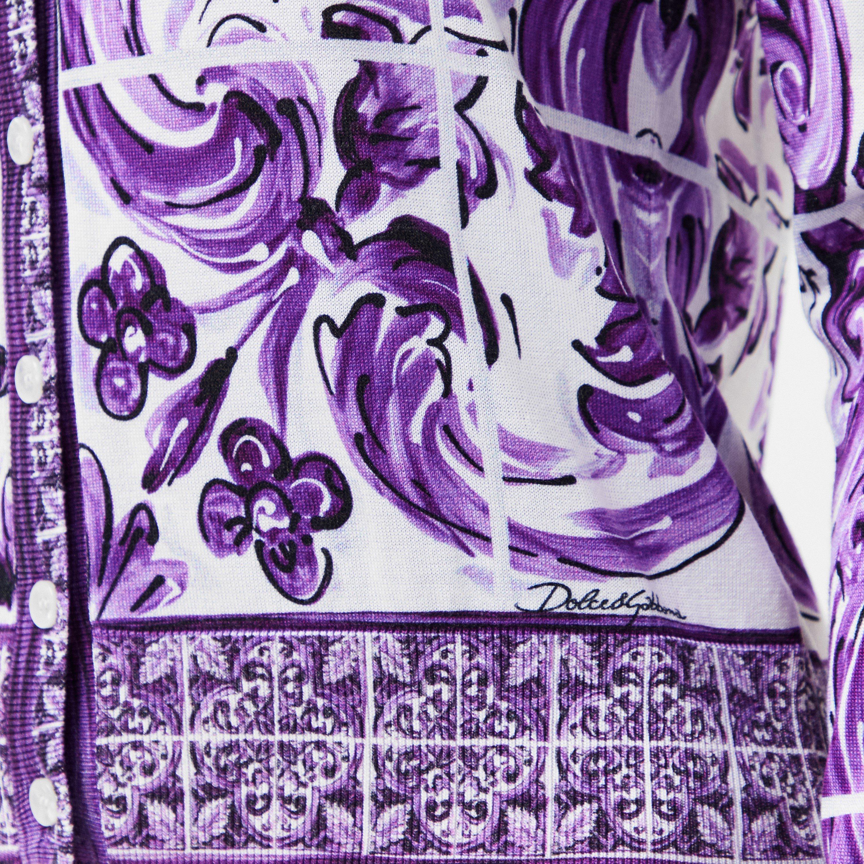 Maiolica Viola - Dolce and Gabbana - Women's Crew Neck Jumper - 5