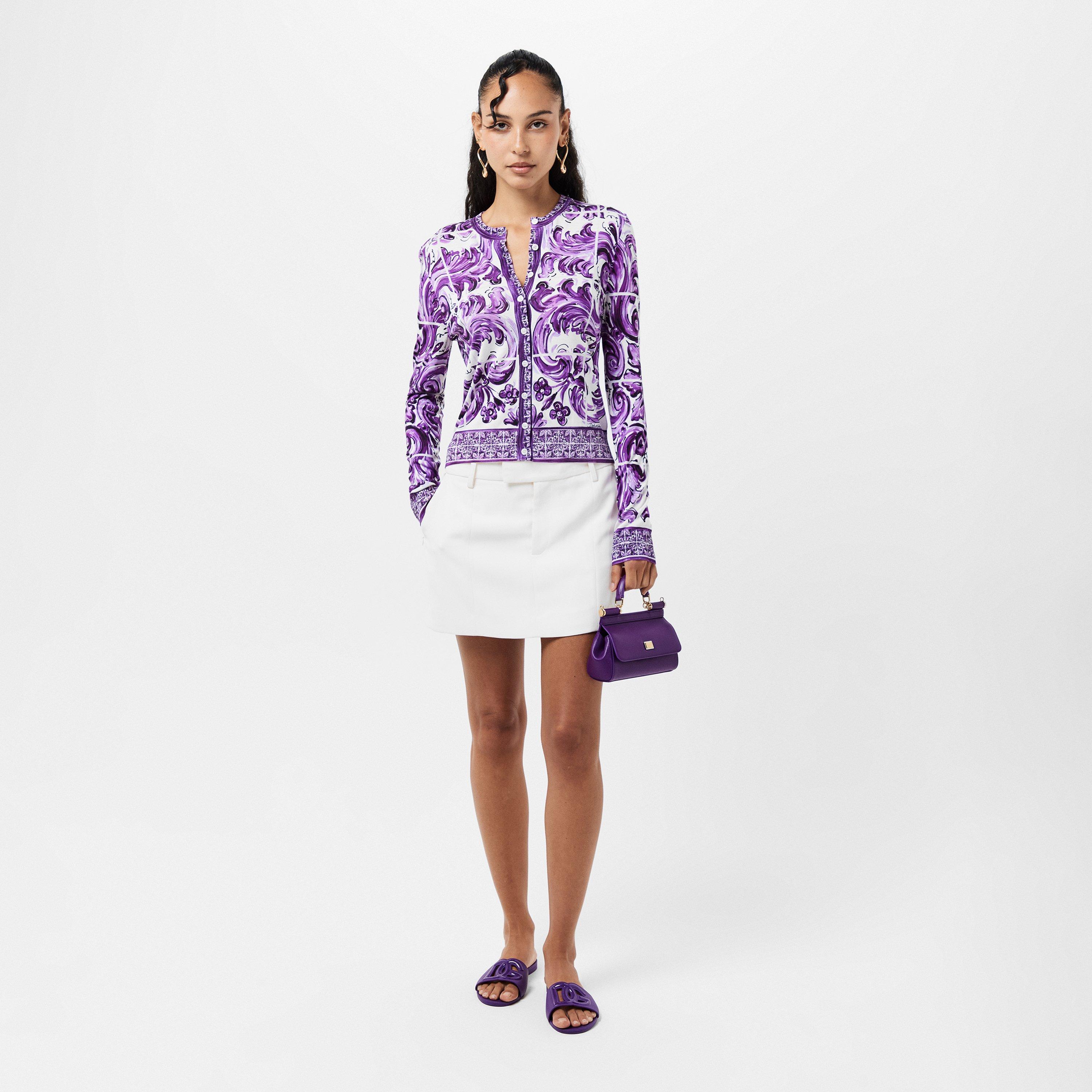 Maiolica Viola - Dolce and Gabbana - Women's Crew Neck Jumper - 6