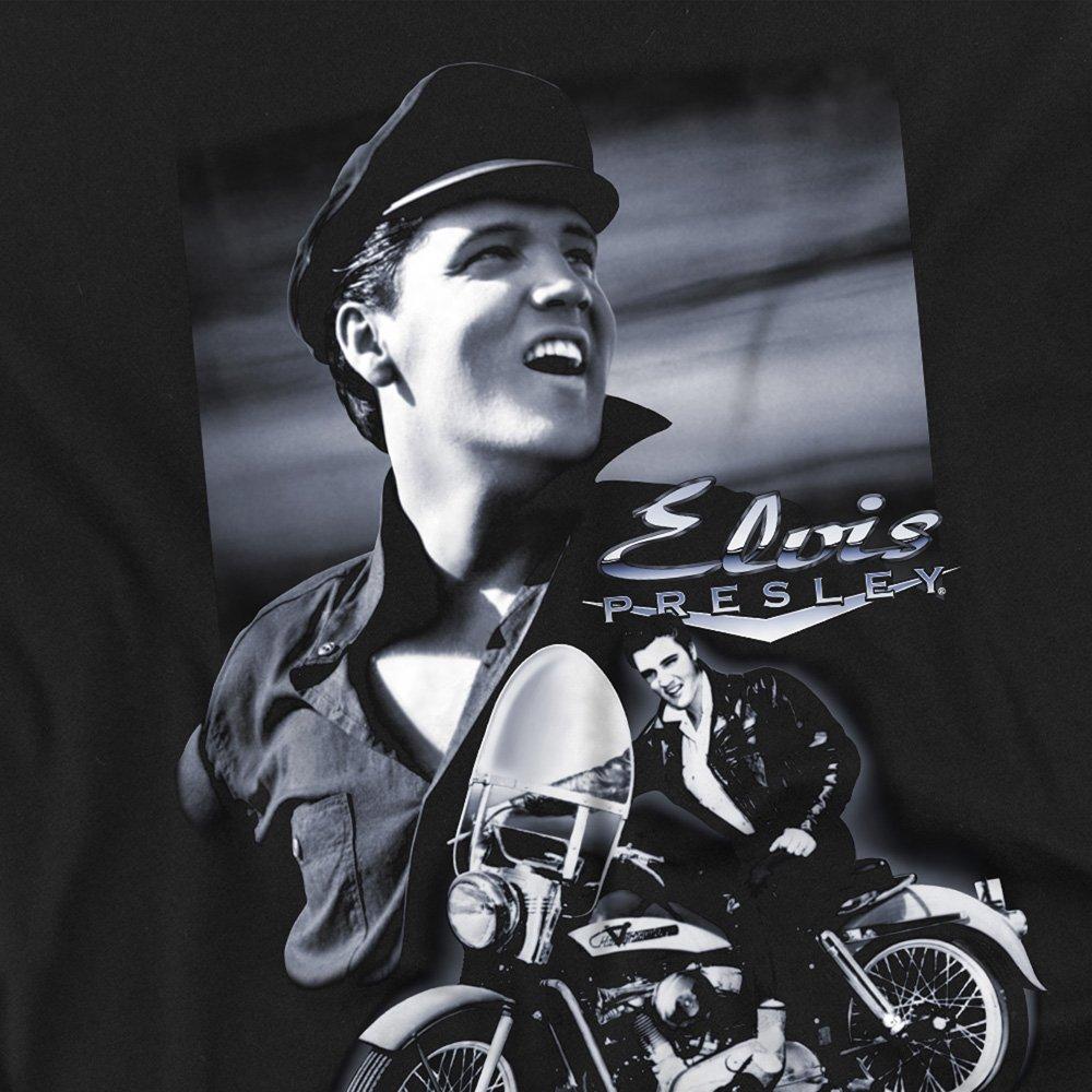 Black - Elvis Presley - Elvis Presley Motorcycle Long Sleeve T-Shirt Blac - 2