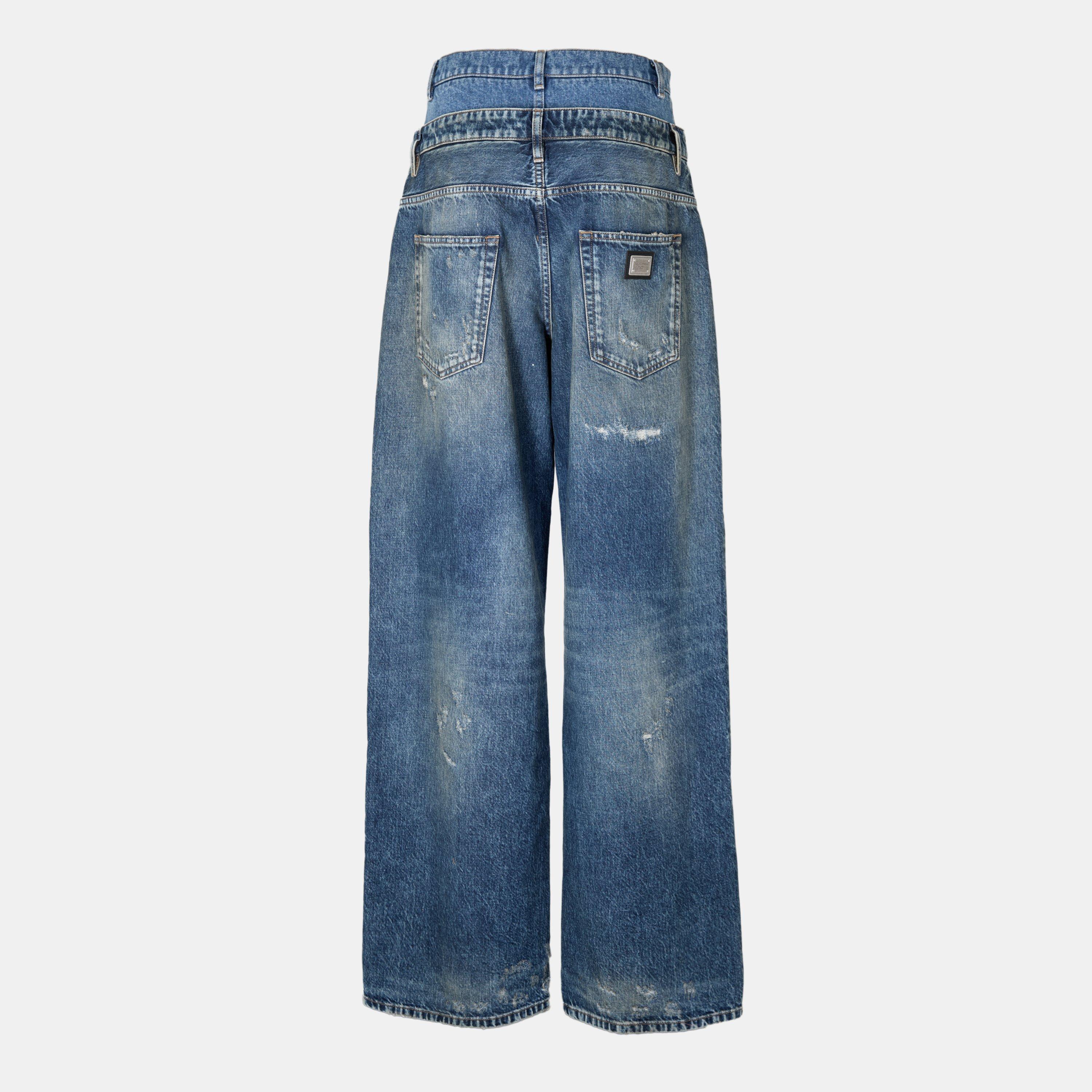 Abbinata - Dolce and Gabbana - Women's High-Rise Wide Leg Jeans - 2