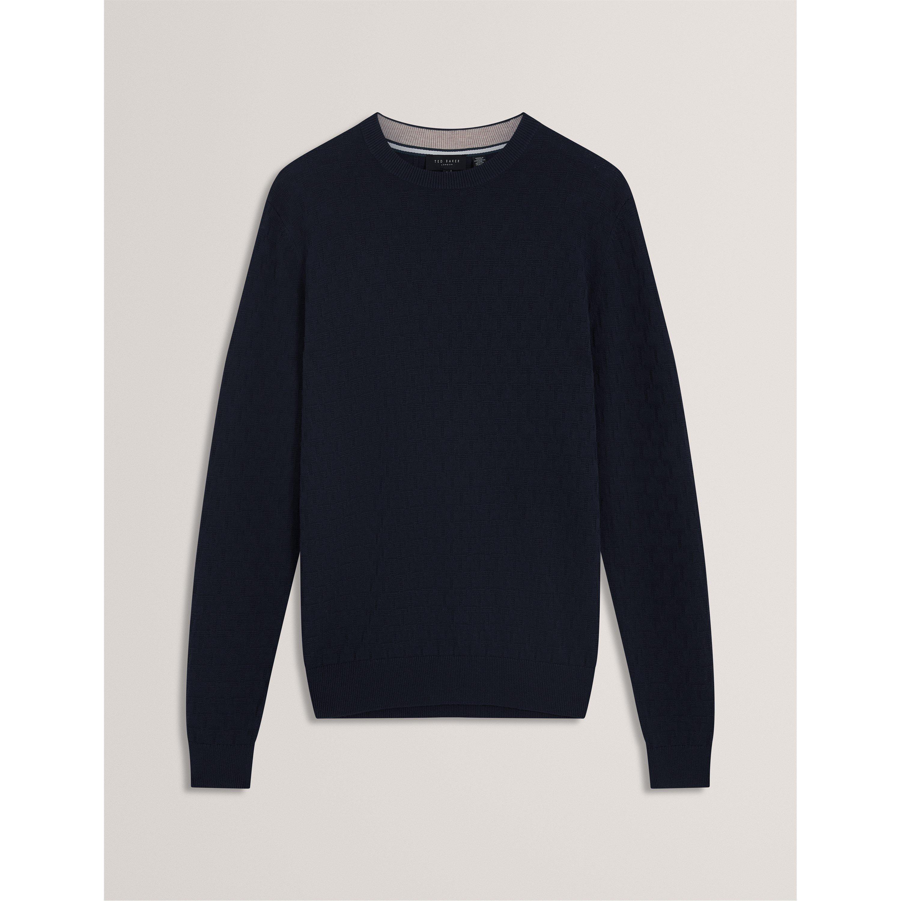 Ted Baker Men's Stitch Crew Neck Knitted Top - Navy - M (3)