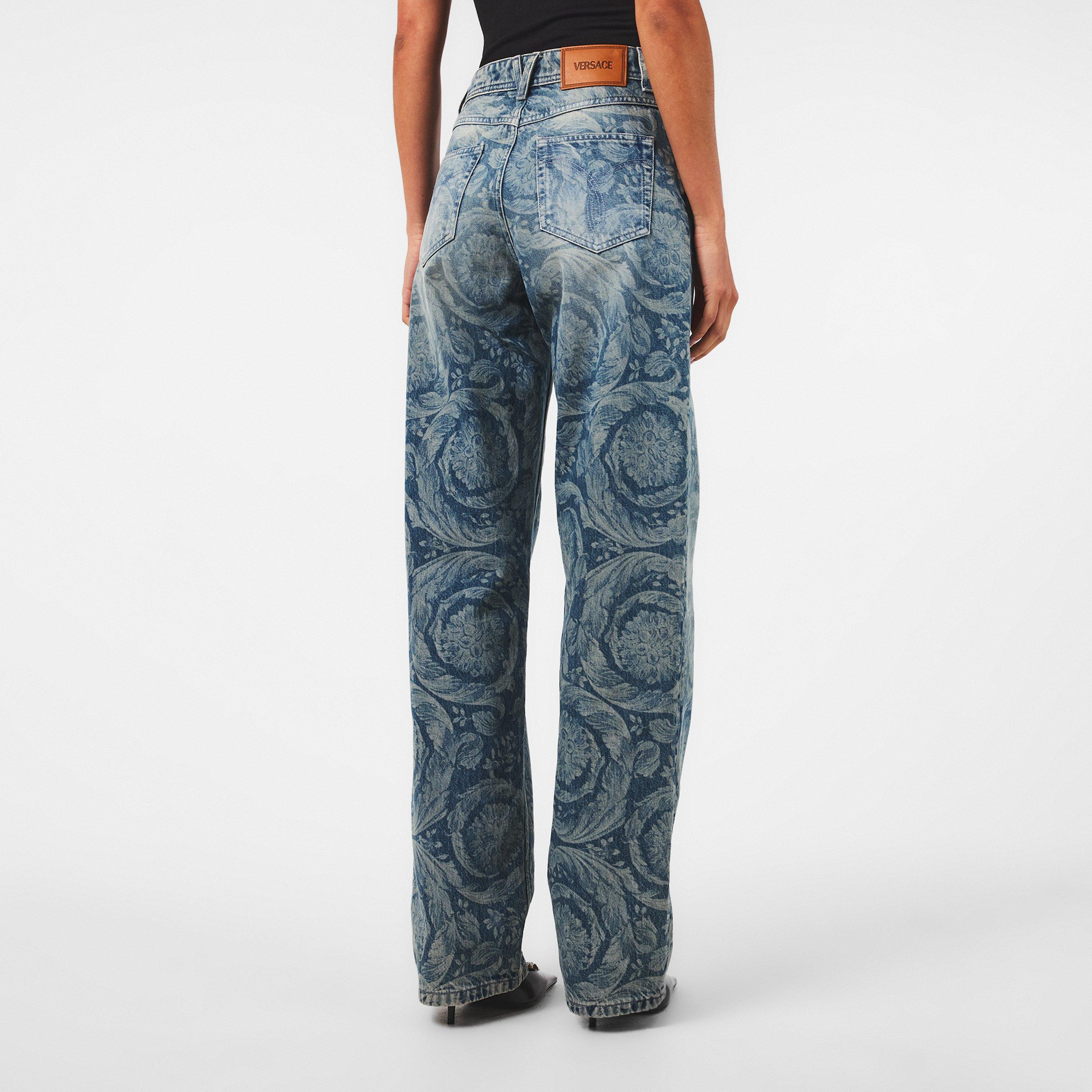 Blue - Versace - Women's Wide Jeans - 4