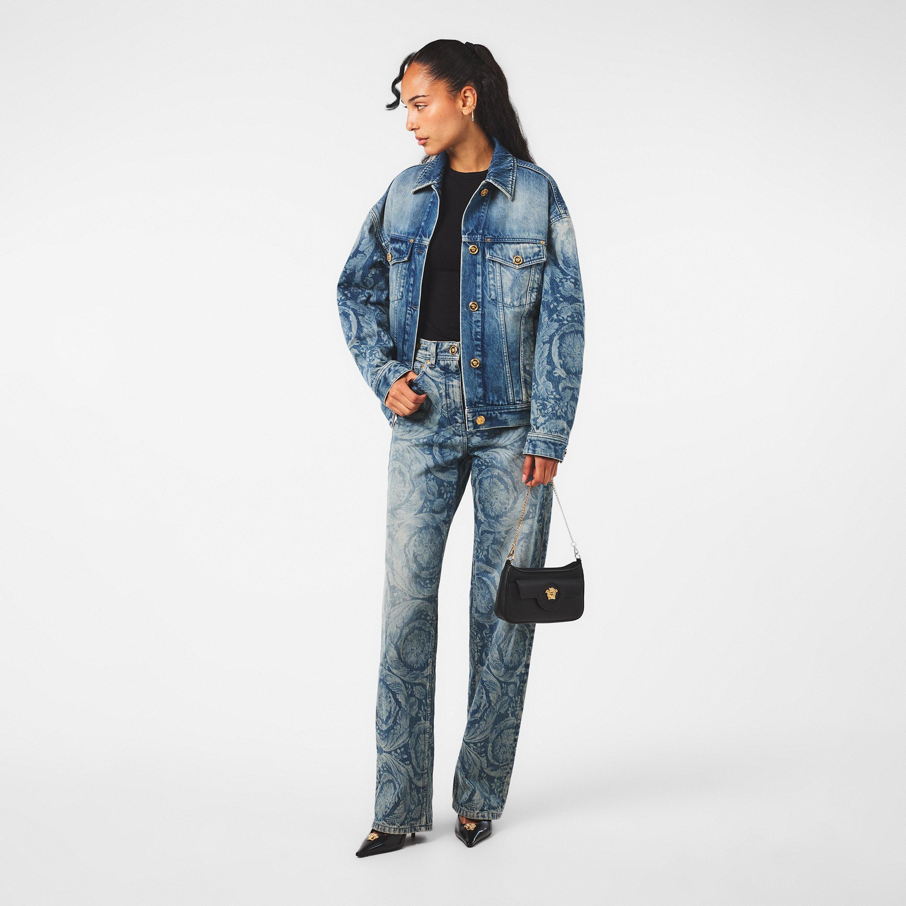 Blue - Versace - Women's Wide Jeans - 6