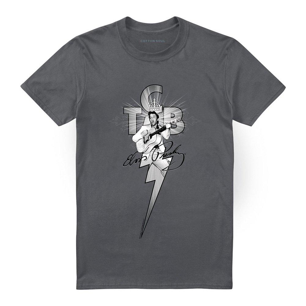 Charcoal - Elvis Presley - Elvis Presley Tcb Ornate T-Shirt Charcoal - 4