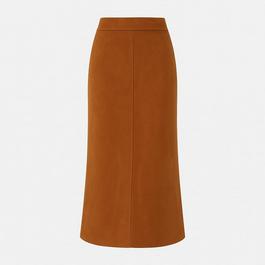 I Saw It First Faux Suede Midi Skirt
