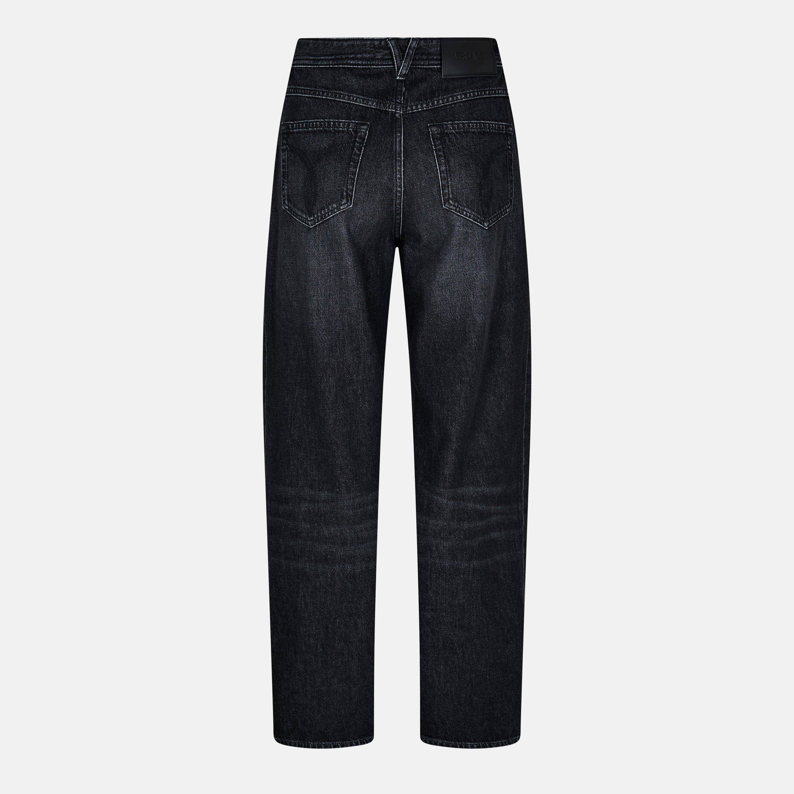 Black - Versace - Women's Wide Jeans - 2