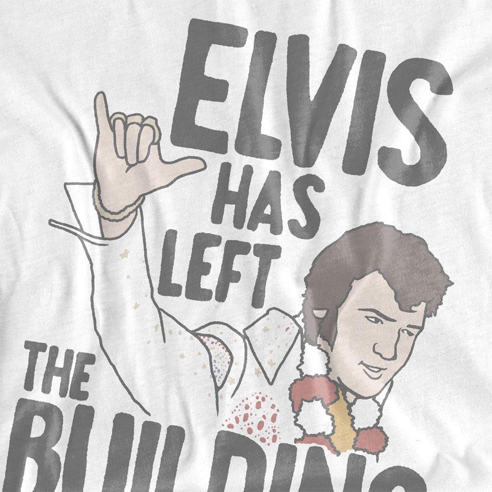 White - Elvis Presley - Elvis Has Left The Building T-Shirt White - 2