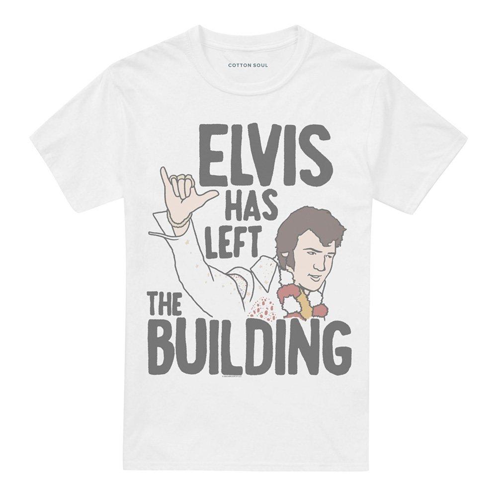 White - Elvis Presley - Elvis Has Left The Building T-Shirt White - 4