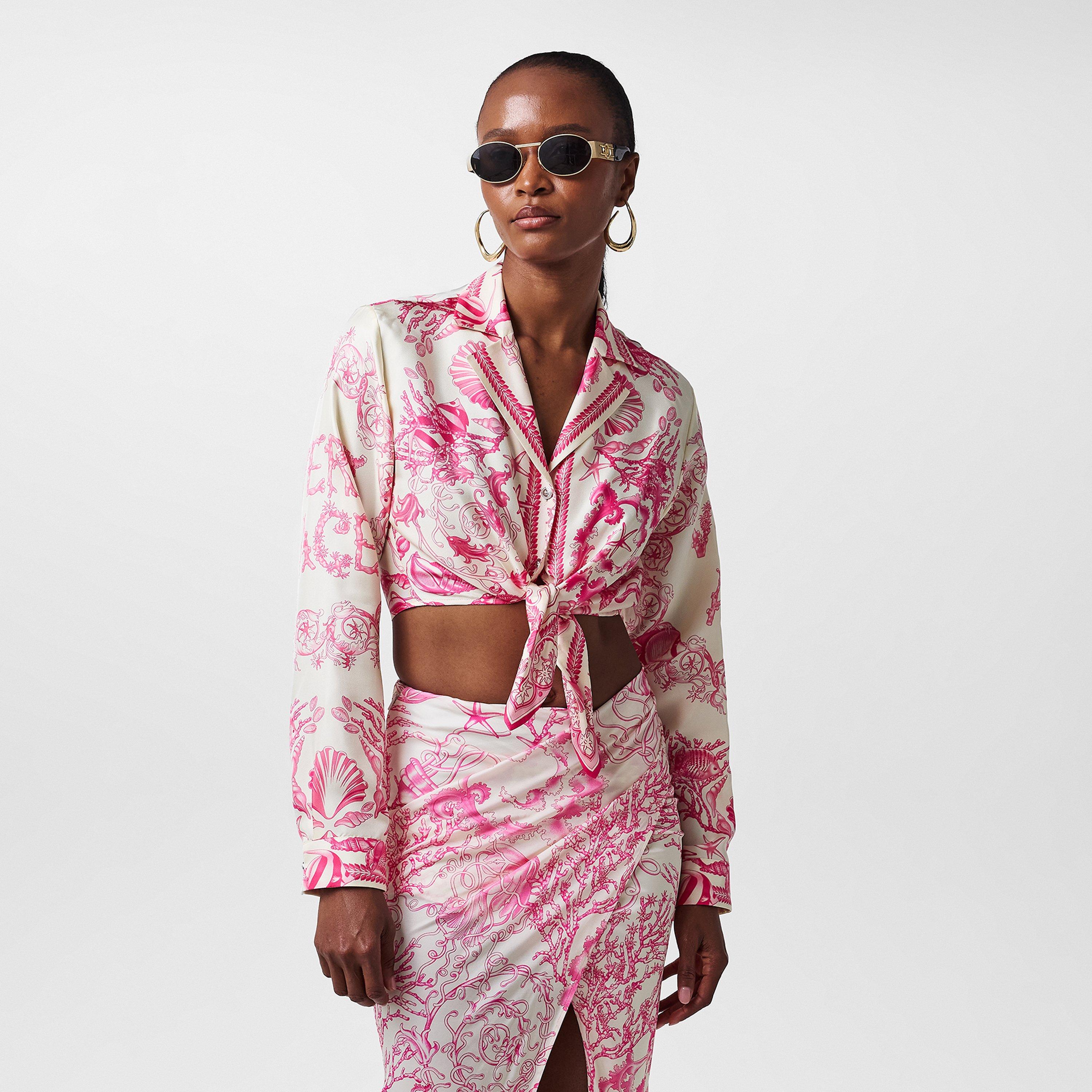 Versace Women's Patterned Long Sleeve Shirt | Cruise Fashion