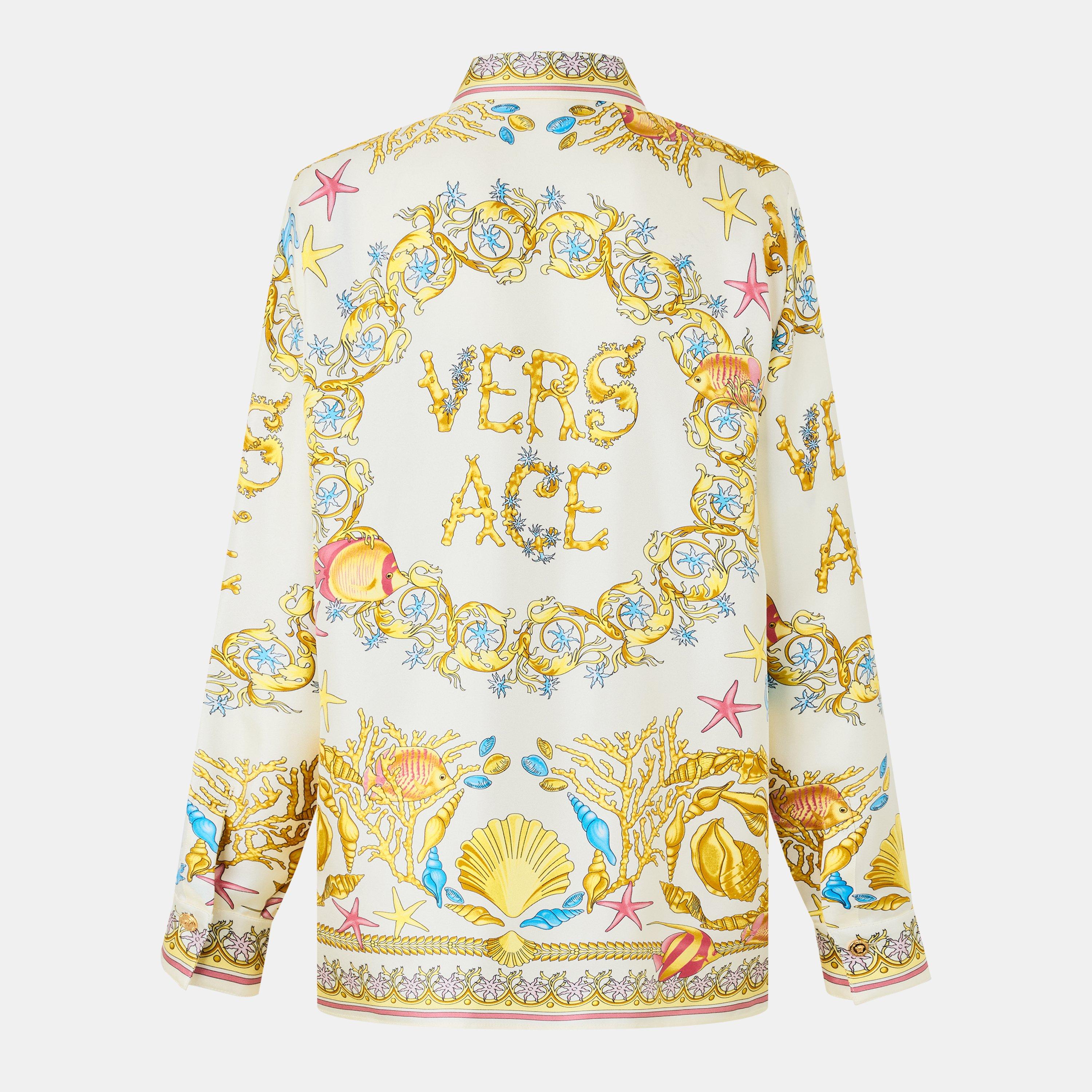 Eggshell - Versace - Women's Long-Sleeve Shirt - 2